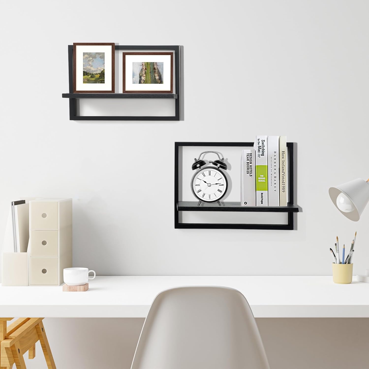 PHOENANCEE Square Floating Shelves Set of 4