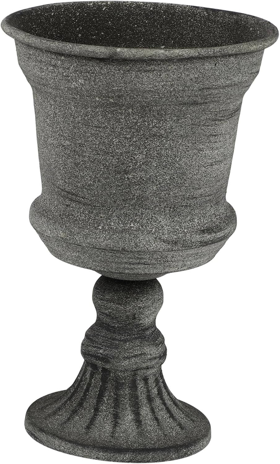 Vintage Gray Iron Art Flower Pot for Home and Office Decor