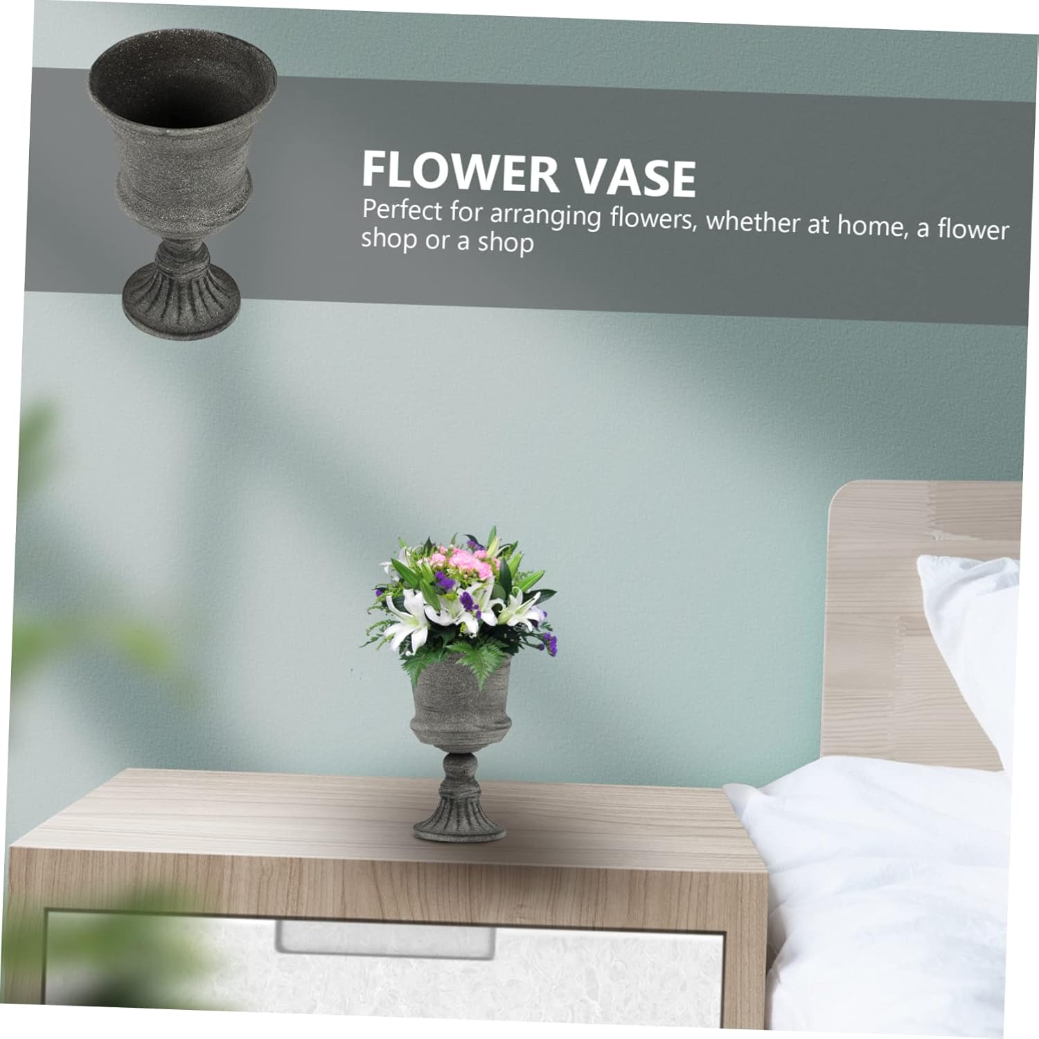 Garneck Vintage Metal Flower Vase for Home Decor and Wedding Centerpiece