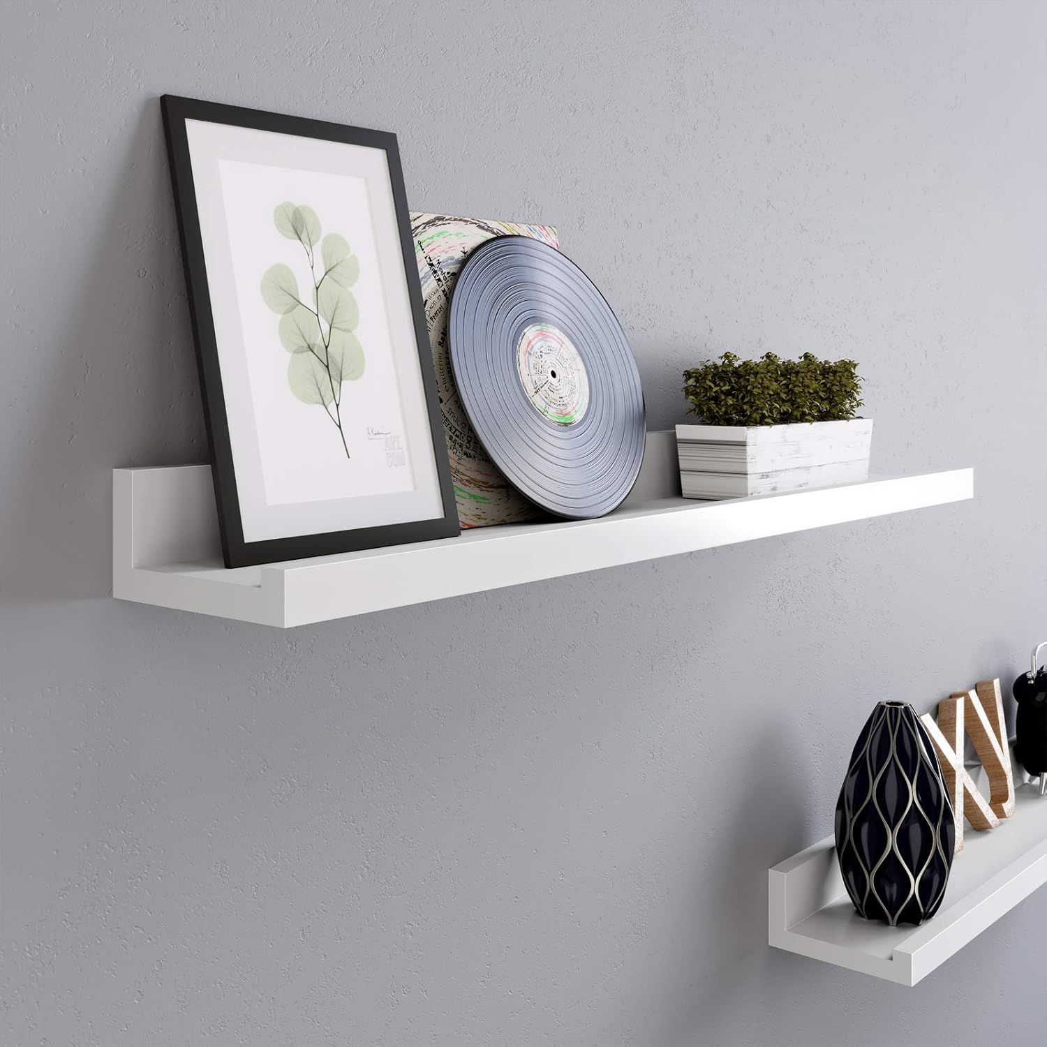 SONGMICS Floating Shelves Set of 2 Wall Mount