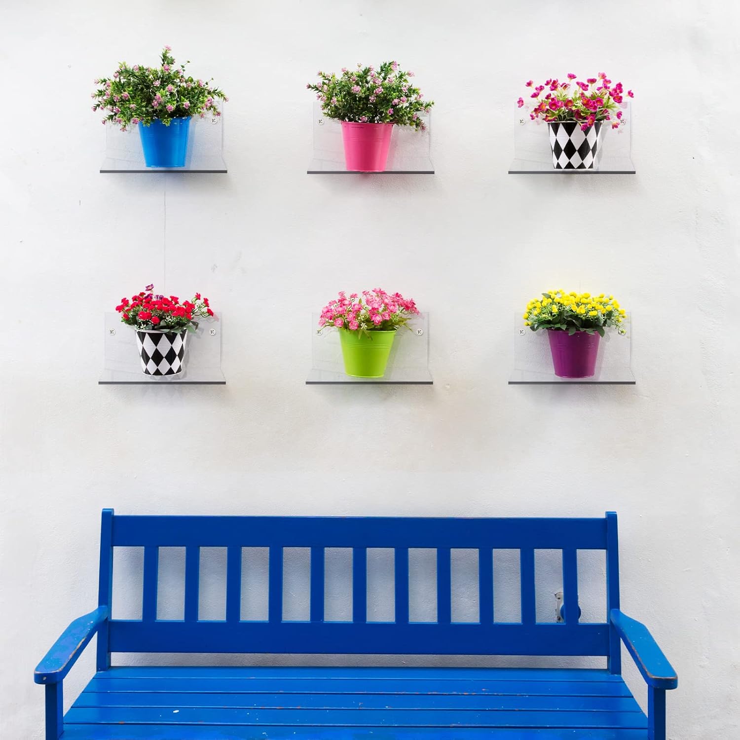 Yalikop 10 Piece Acrylic Floating Wall Shelf Set