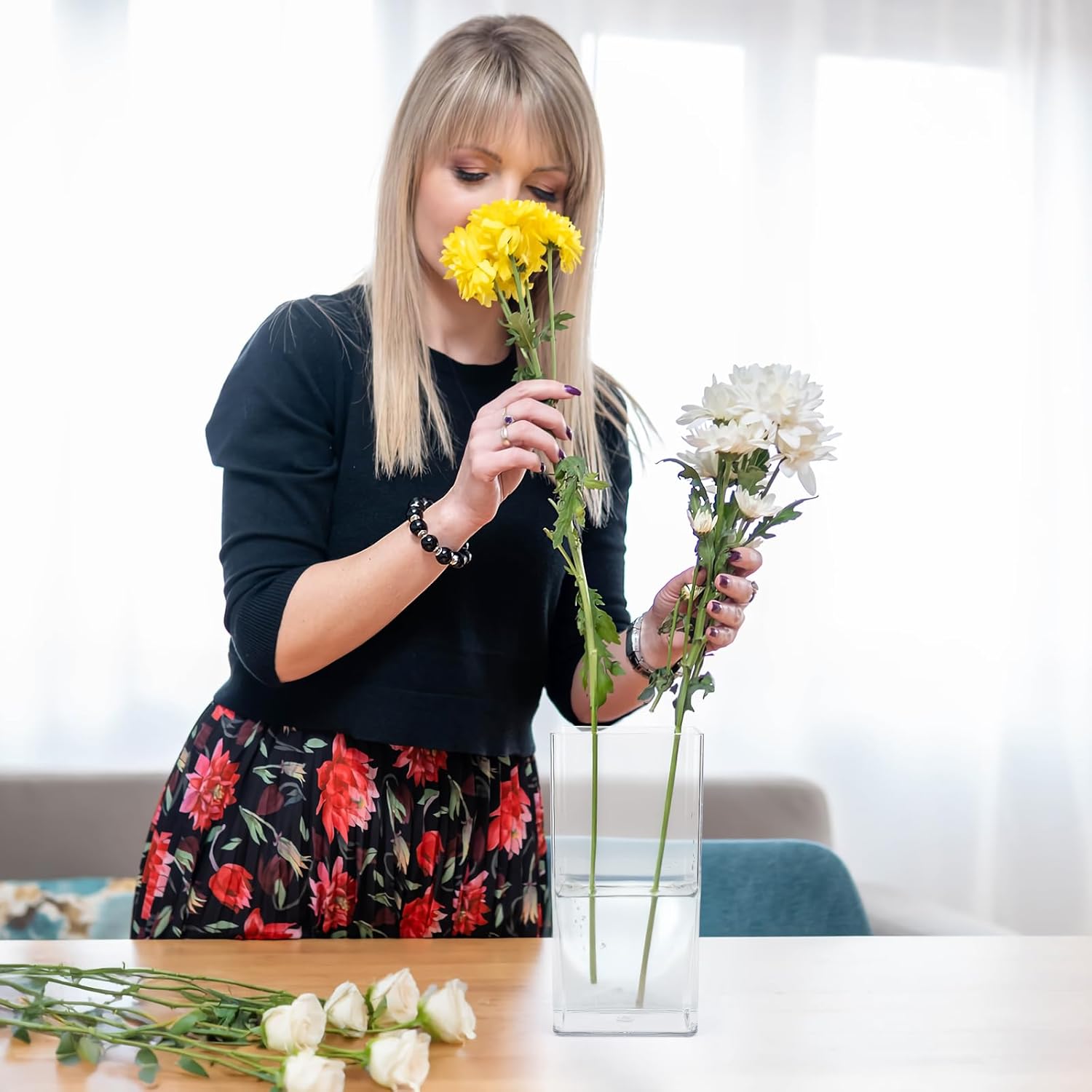 Suream Acrylic Vases for Centerpieces 4 W x 10 H