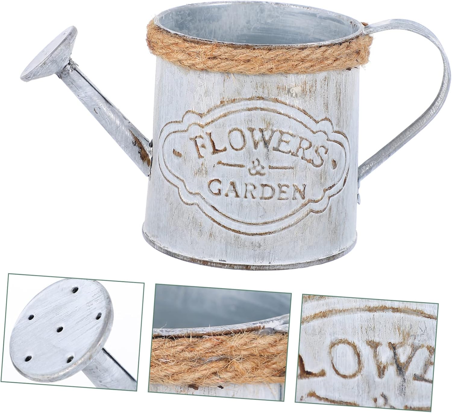 BESPORTBLE 2pcs Retro Iron Flower Bucket Decor Vase
