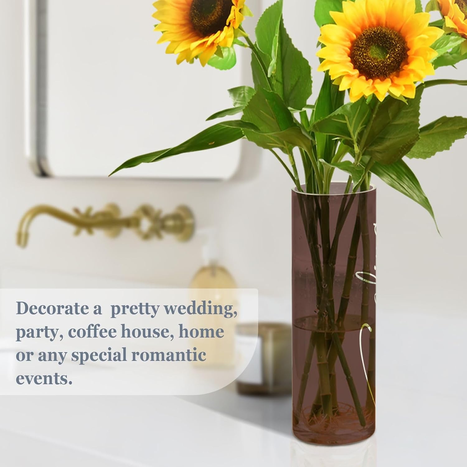 Custom Brown Red Vase for Centerpieces and Farmhouse Decor