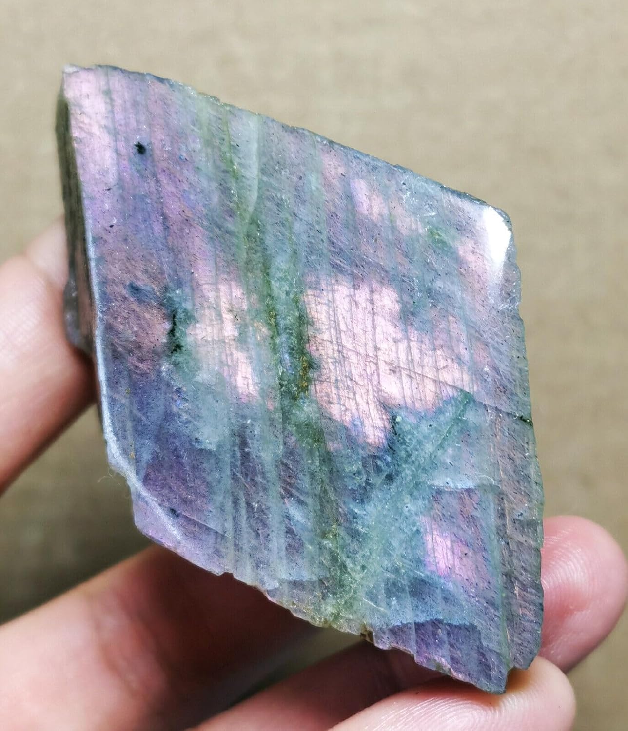 Nice Purple Flash Labradorite Slab Reiki Stone L4009