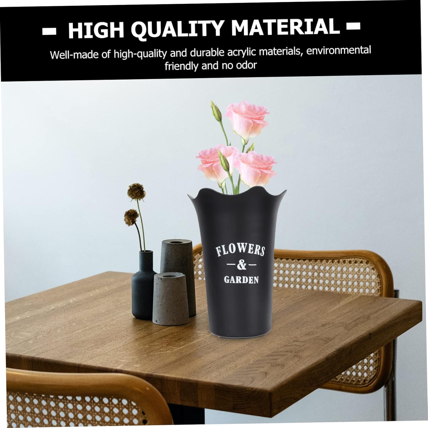Toyvian Acrylic Flower Arranging Bucket Vase