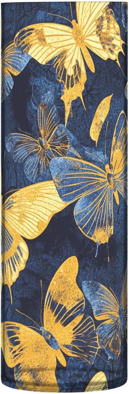 Blue and Gold Butterfly Plastic Candle Holder 118 x 39 Inch