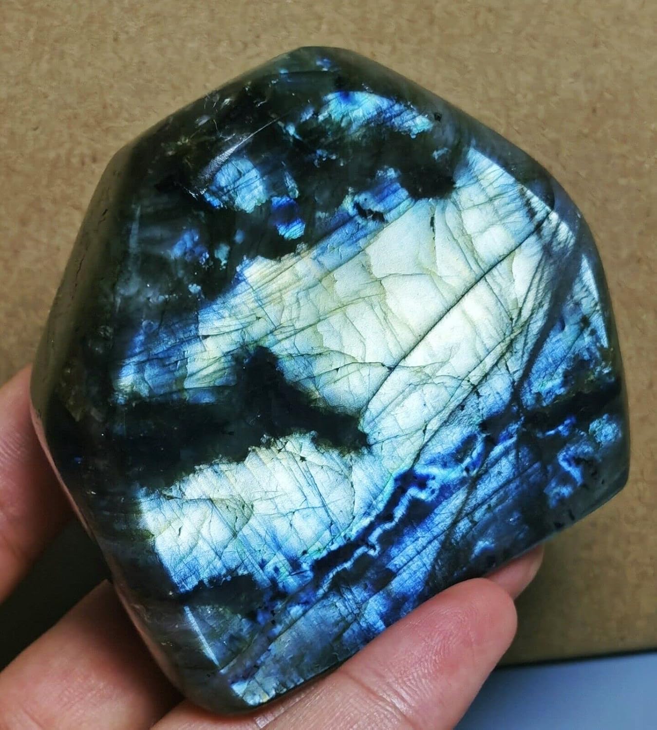 Polished Blue Flash Labradorite Reiki Stones for Healing and Decor