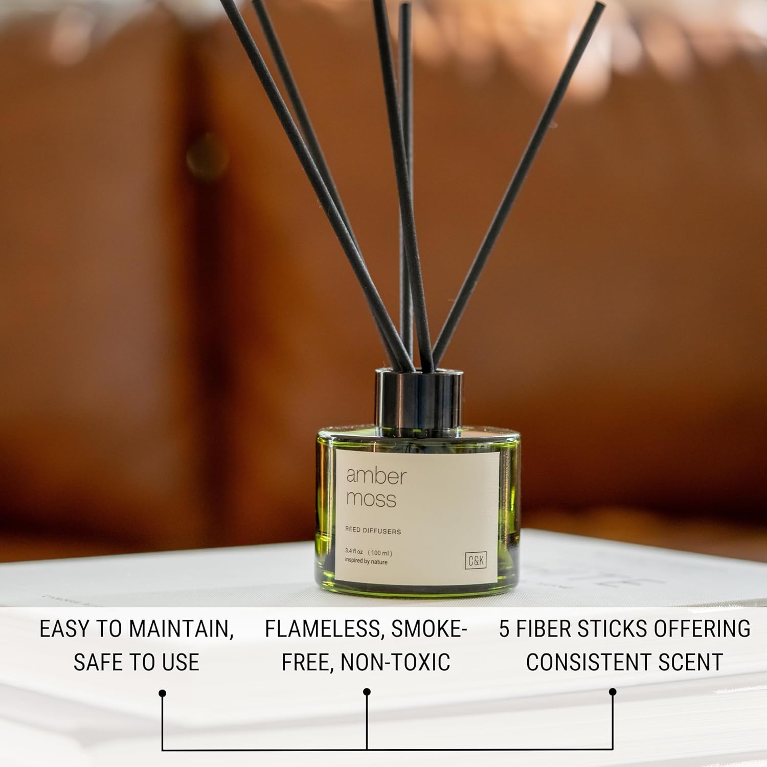 Craft Kin Amber Moss Reed Diffuser 34oz