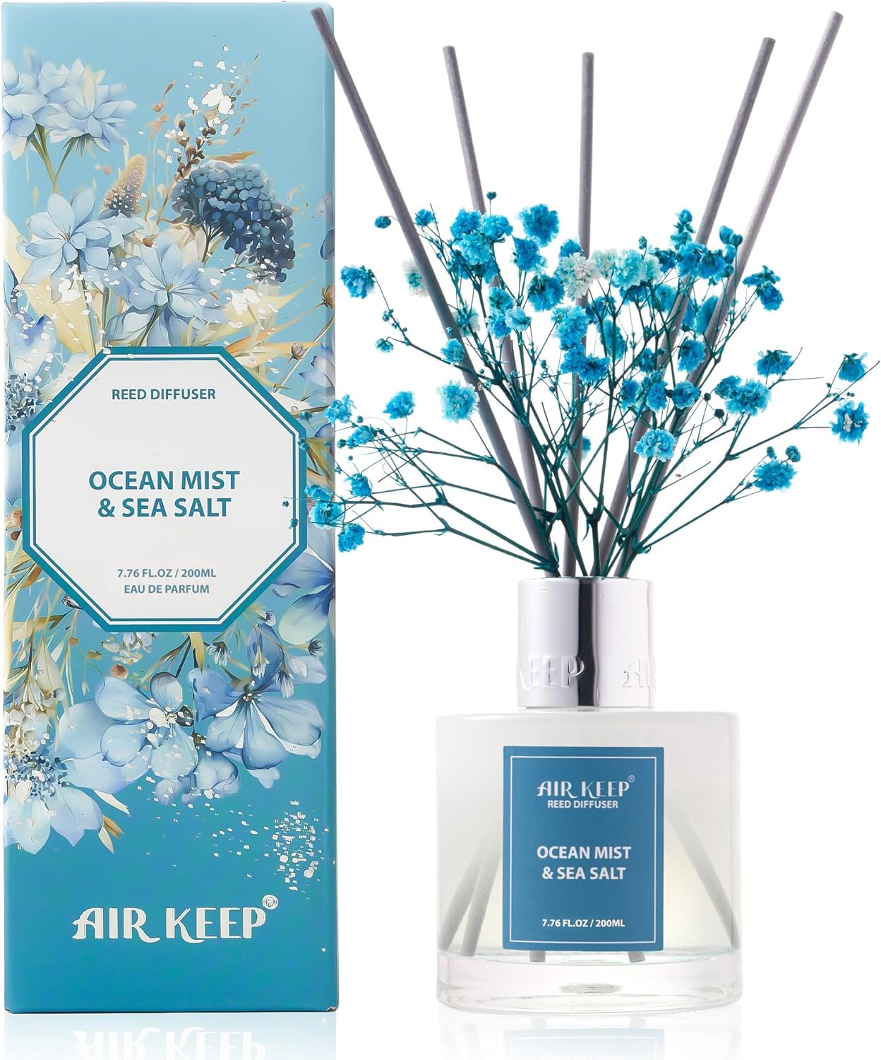 Airkeep Reed Diffuser Set Ocean Mist Sea Salt 676 Fl Oz 1 Pack