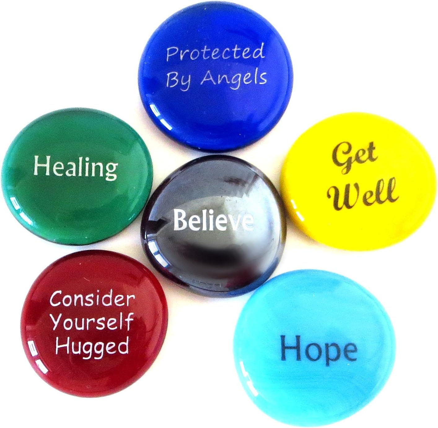 Lifeforce Glass Get Well Stones 6 Messages