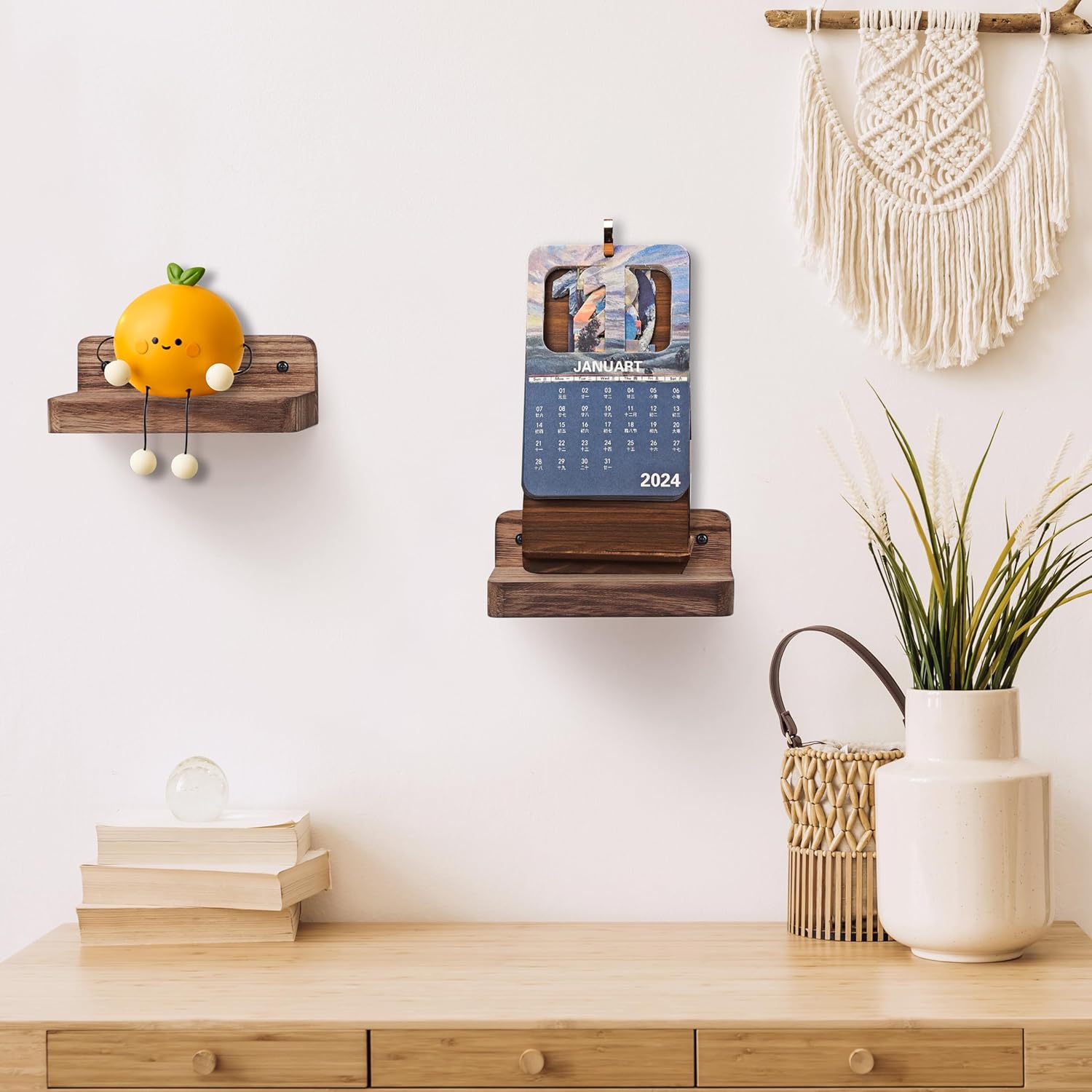 NIUBEST Small Floating Shelf 4x4 Inch Wall Display Ledges