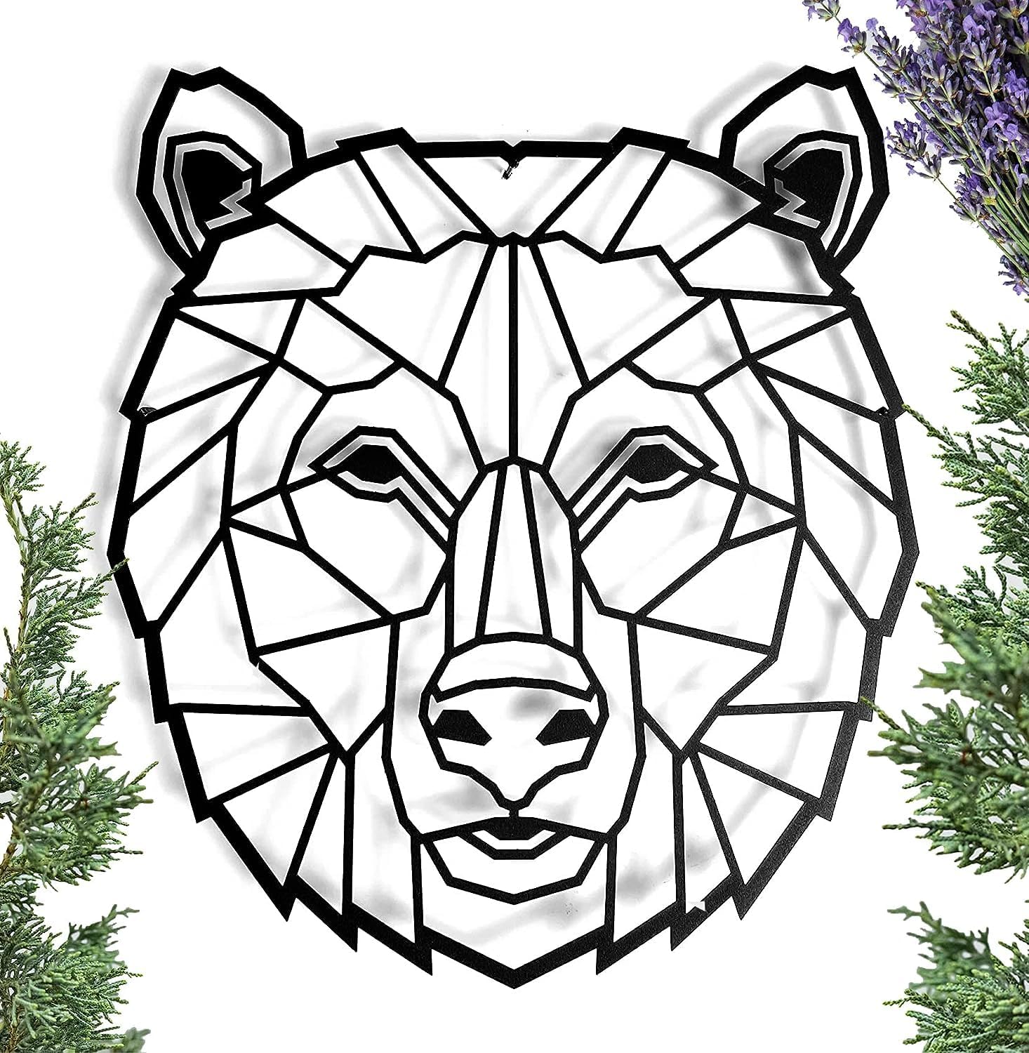 Keluly Floating Wall Sculpture Bear 43x31cm