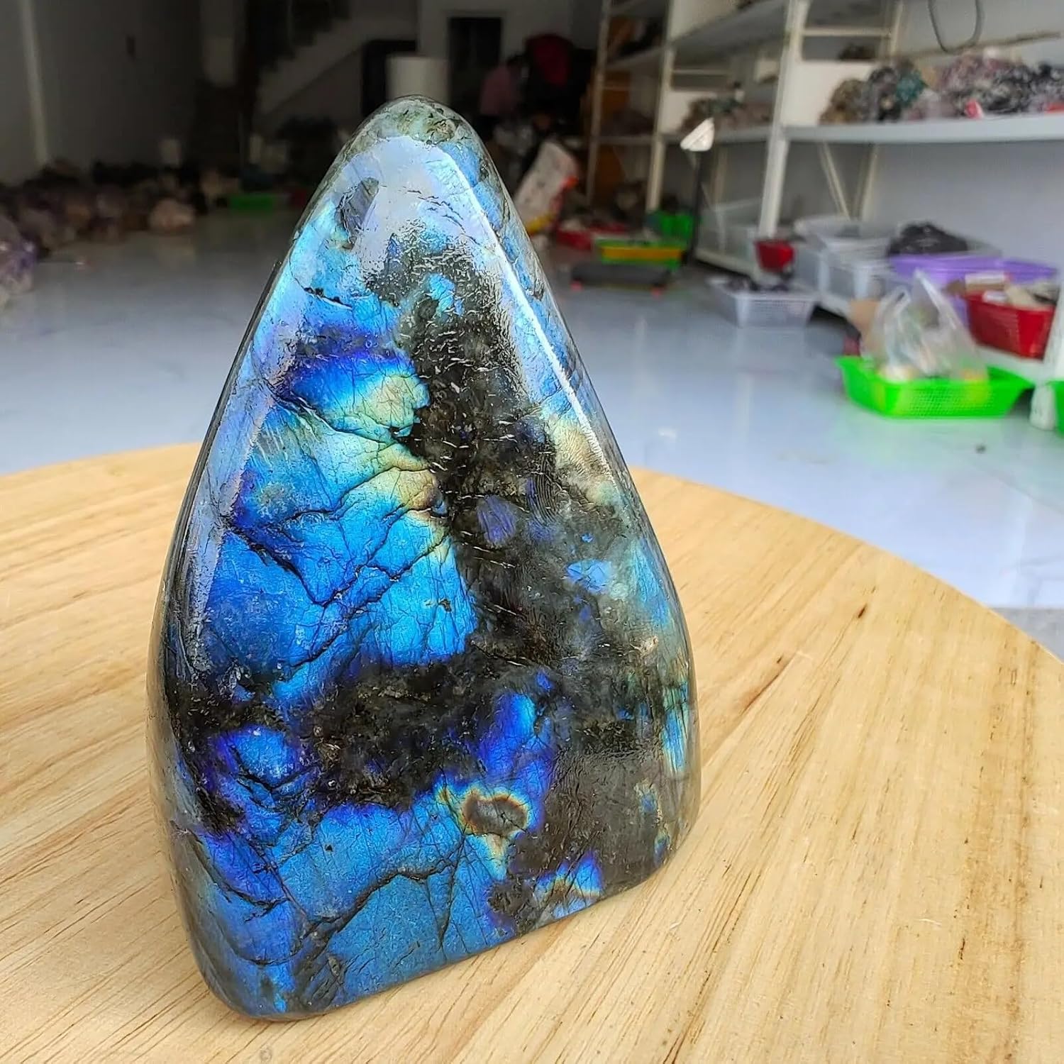 KatLin Natural Crystal Moonstone Fountain Stone Decor