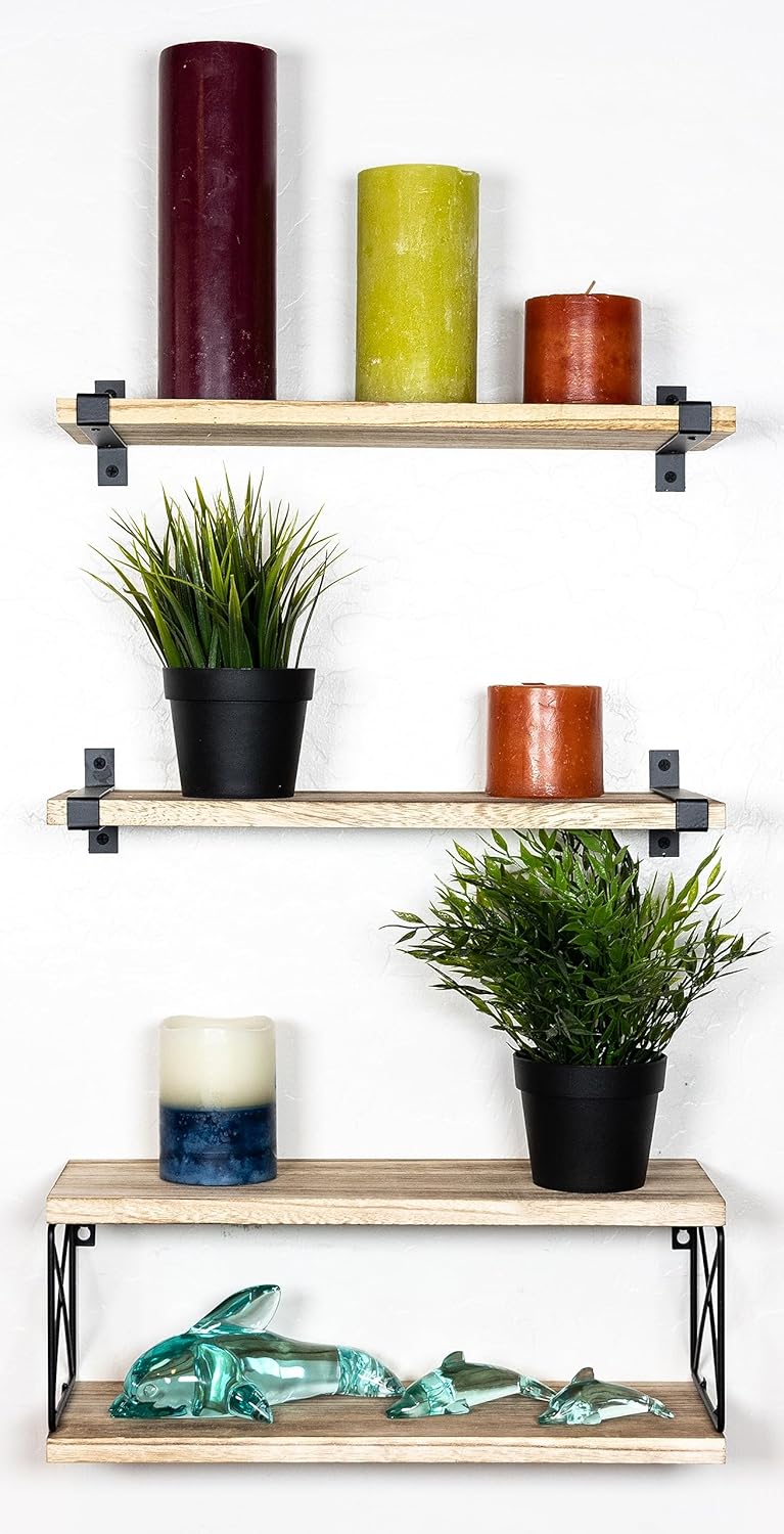 2 Moons Floating Shelves for Home Decor