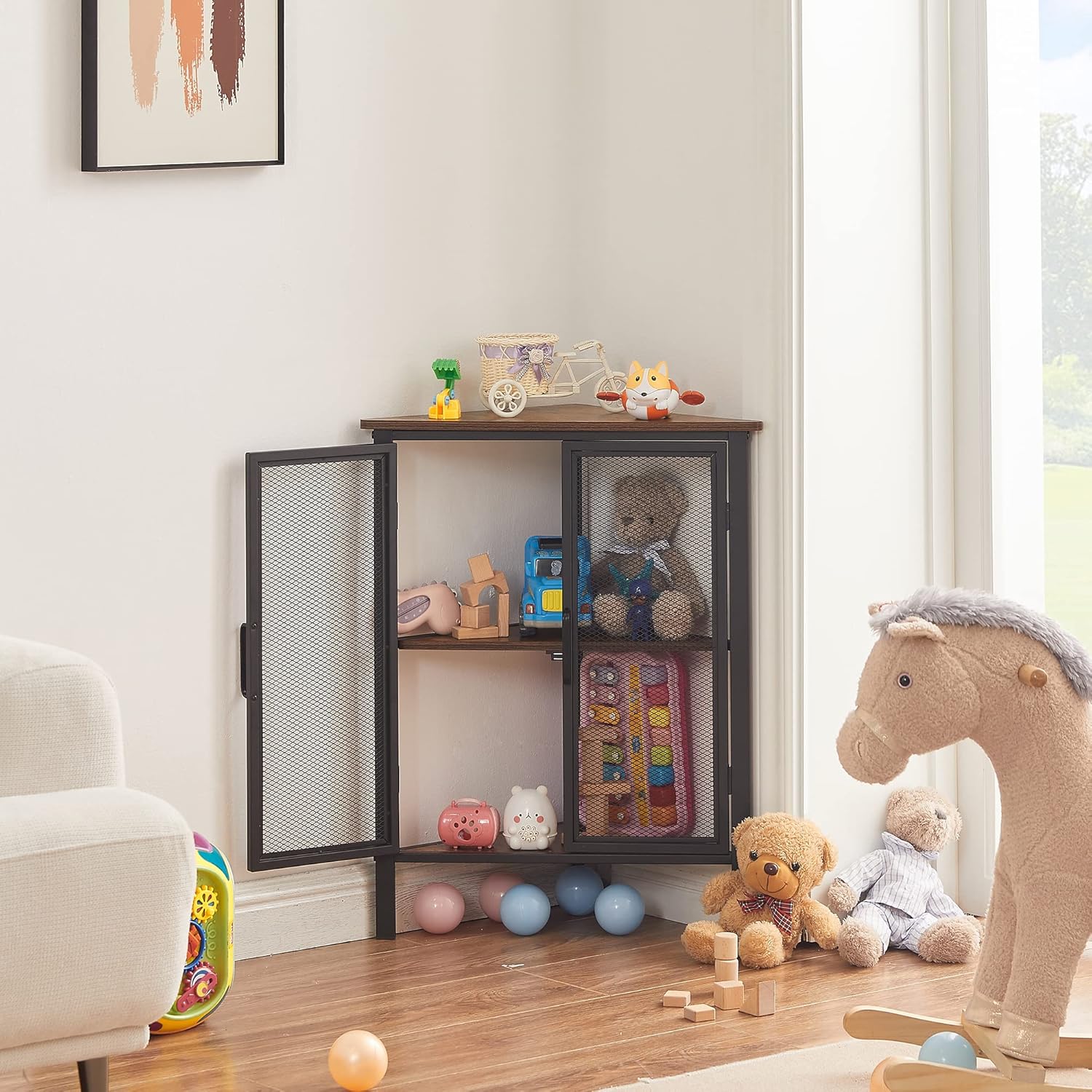 VECELO 3-Tier Corner Shelf Storage Organizer