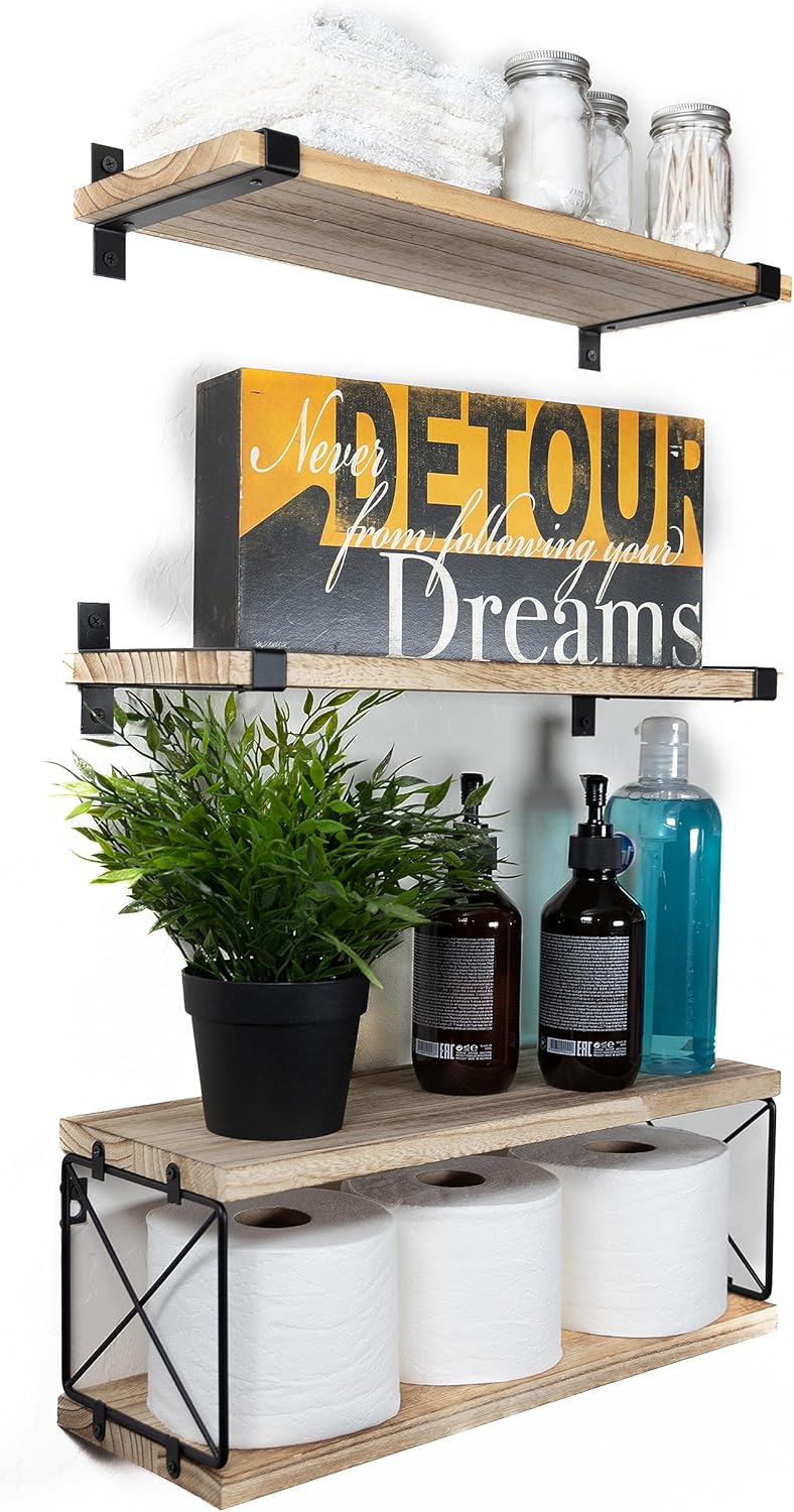 2 Moons Floating Shelves for Home Decor