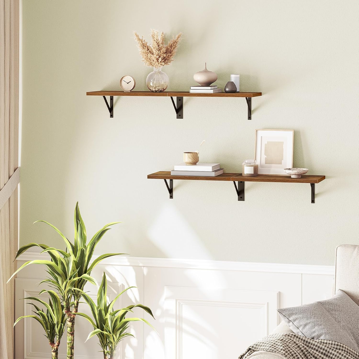 HOOBRO Floating Shelves Set of 2 30 Inch Wall Mount