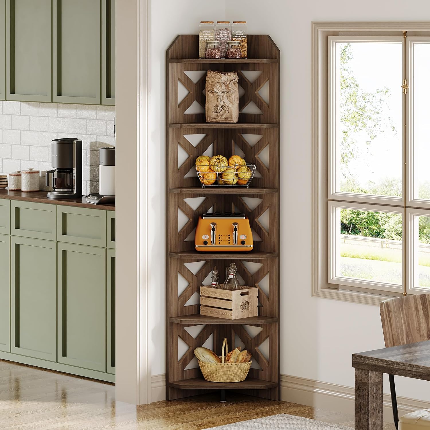 Tribesigns 708 Inch Corner Shelf Bookcase