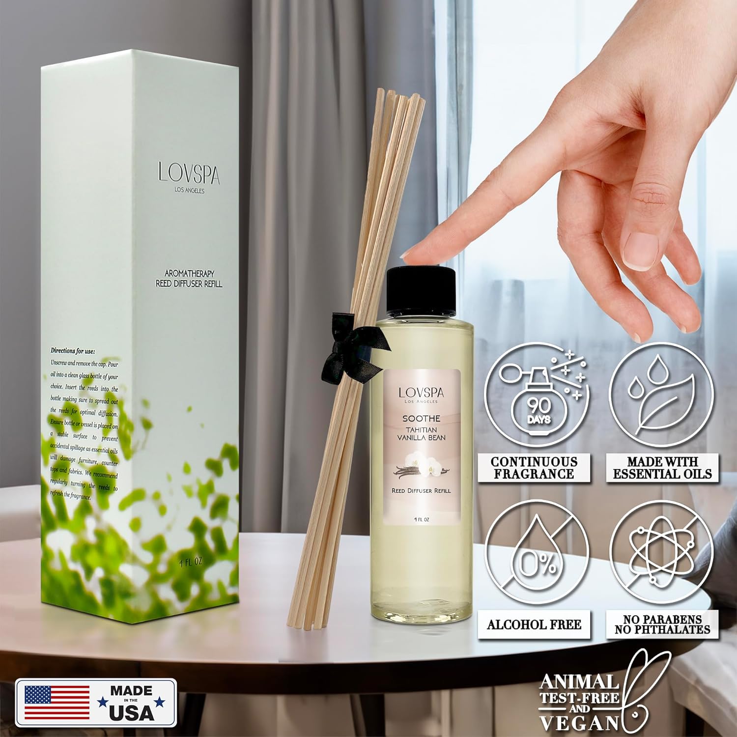 LOVSPA Tahitian Vanilla Reed Diffuser Refill Oil 4 oz