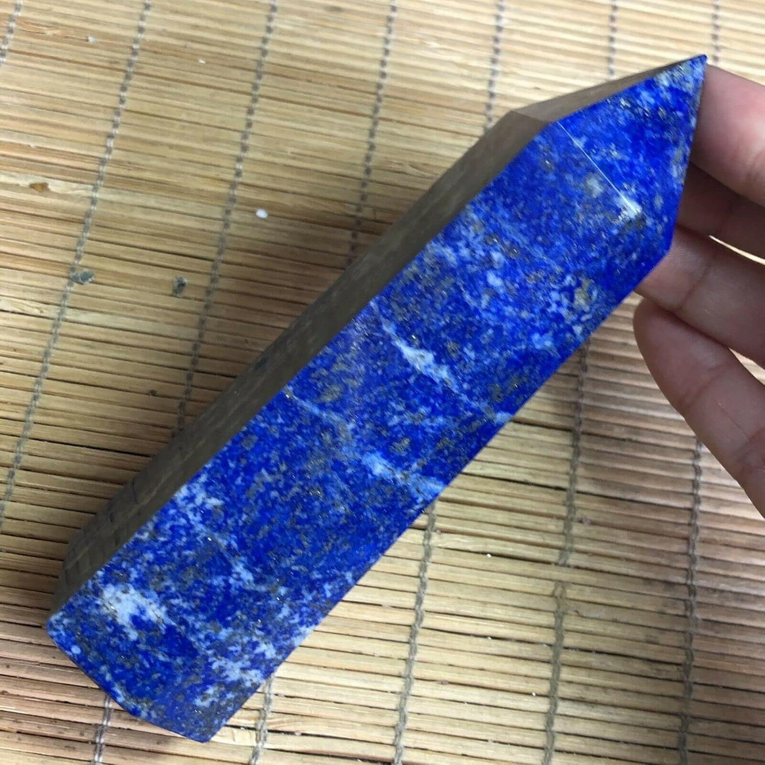 IPUDIS Lapis Lazuli Quartz Crystal Stone Point Wand Obelisk