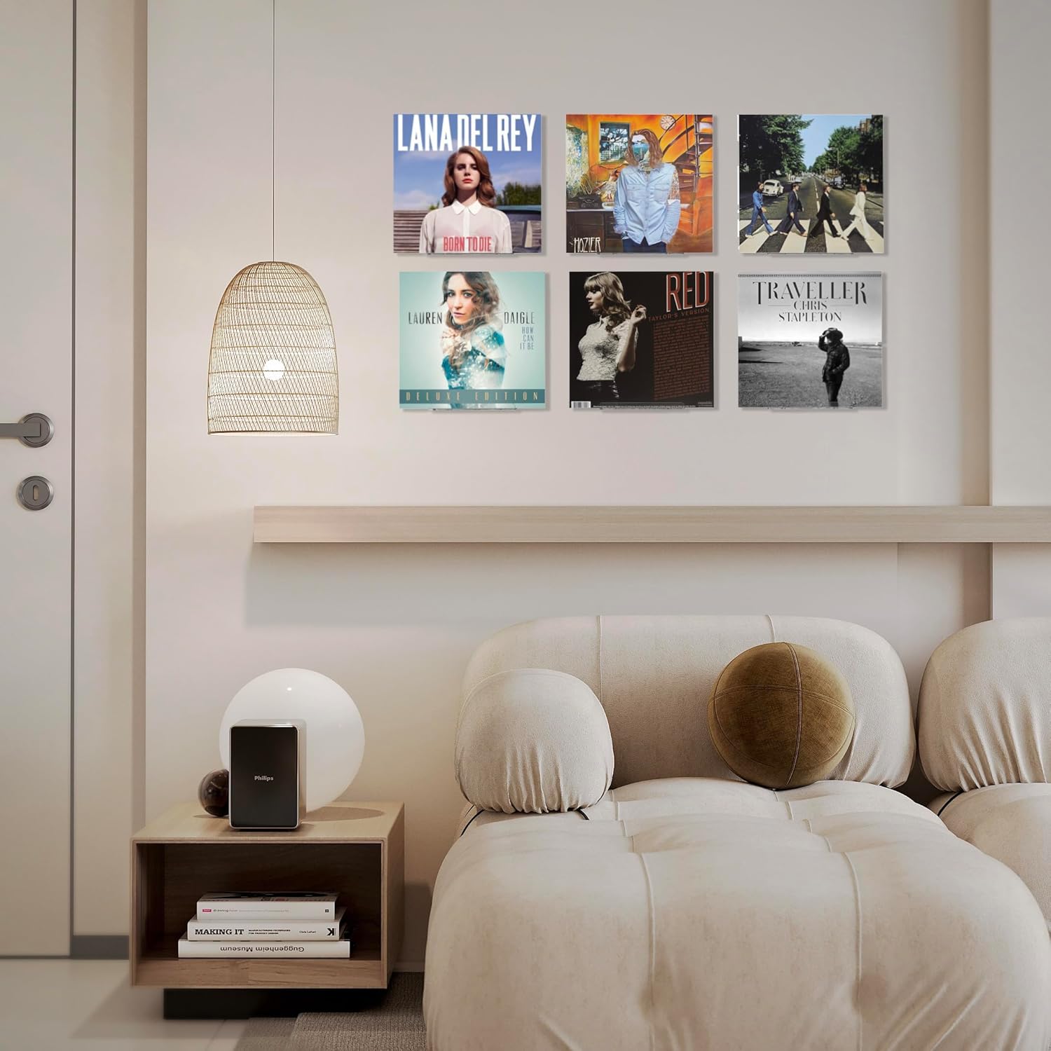 Clear Vinyl Record Wall Shelf 8 Pack 7 Inch