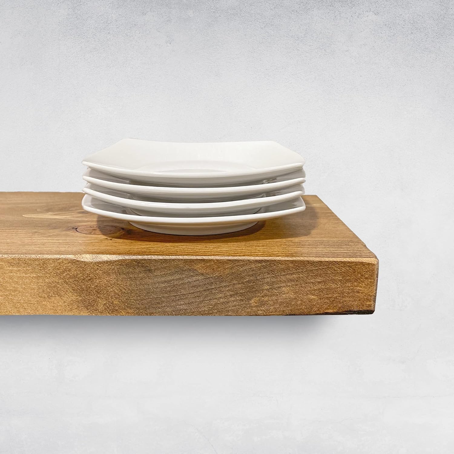Rustic Floating Shelves Set of 2 Solid Wood Heavy Duty