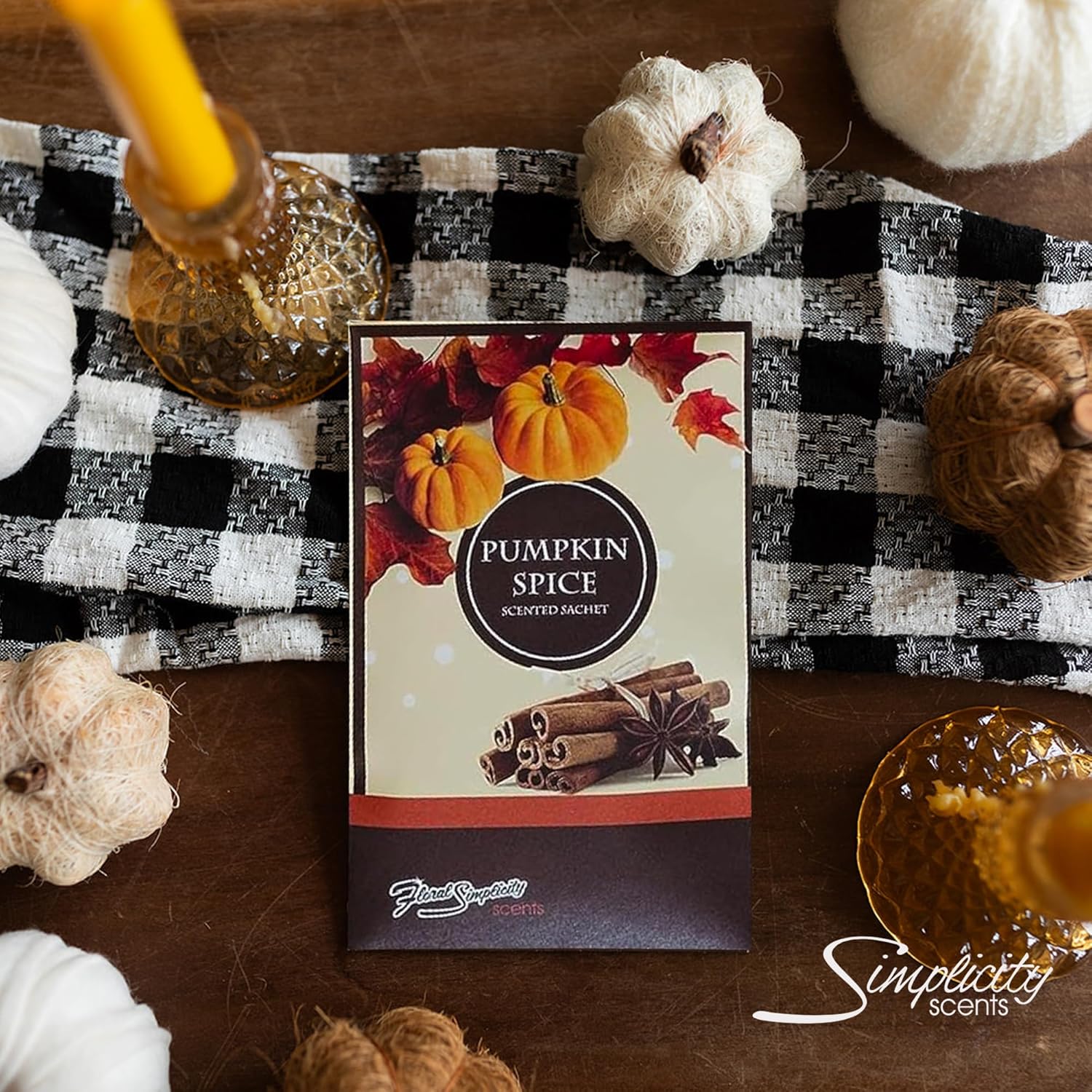 Simplicity Scents Pumpkin Spice Scented Sachets Pack of 3
