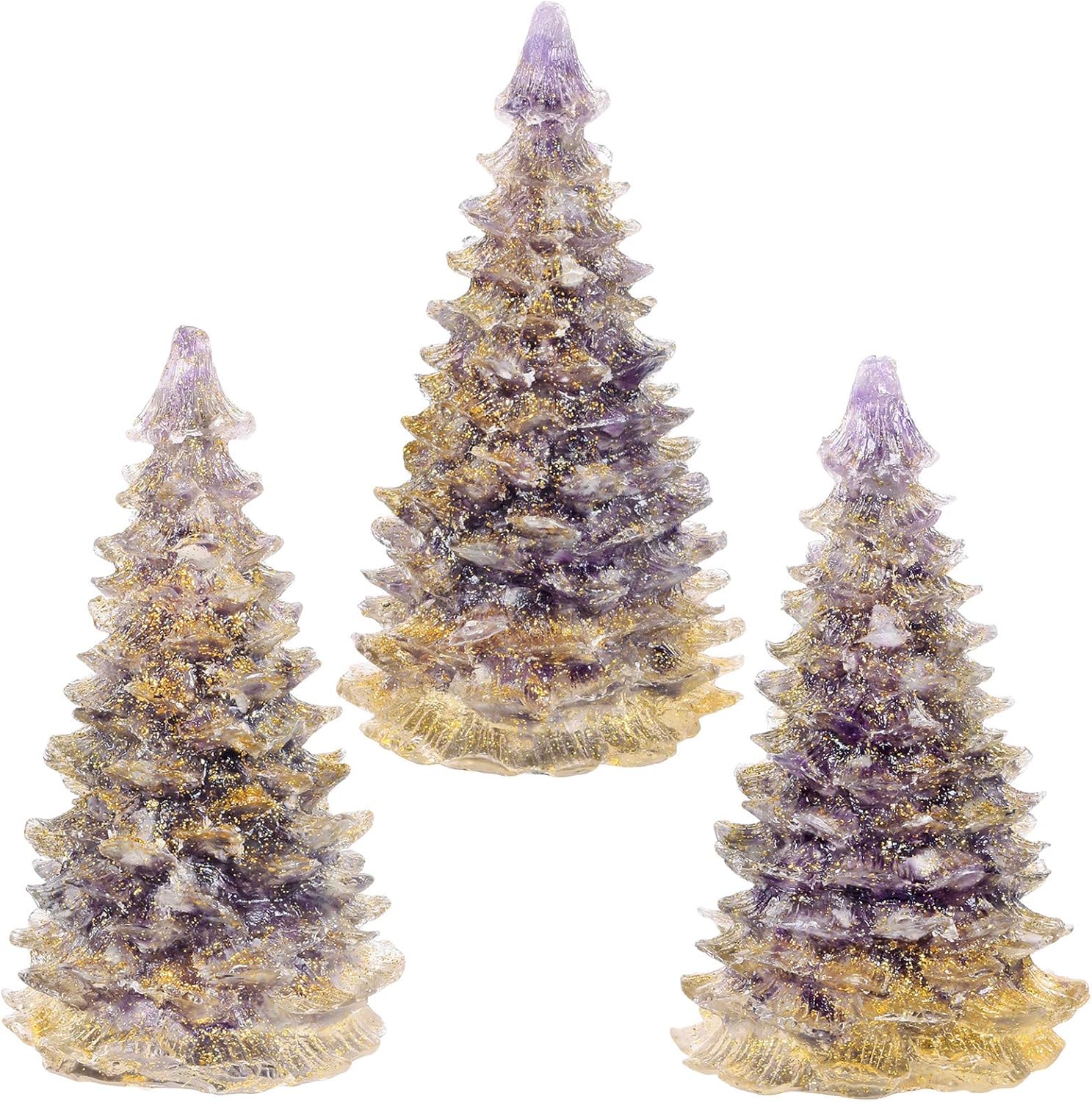 Rockcloud Amethyst Crystal Christmas Tree Desk Ornament