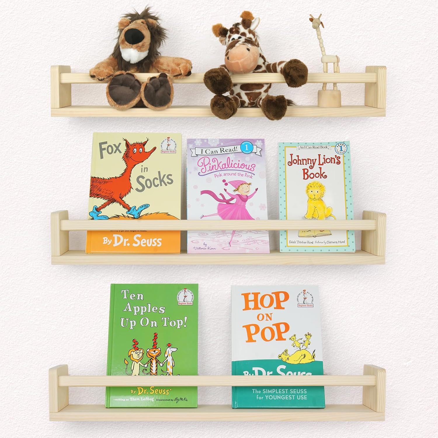 SwaaVee 3-Piece Floating Book Shelves for Wall