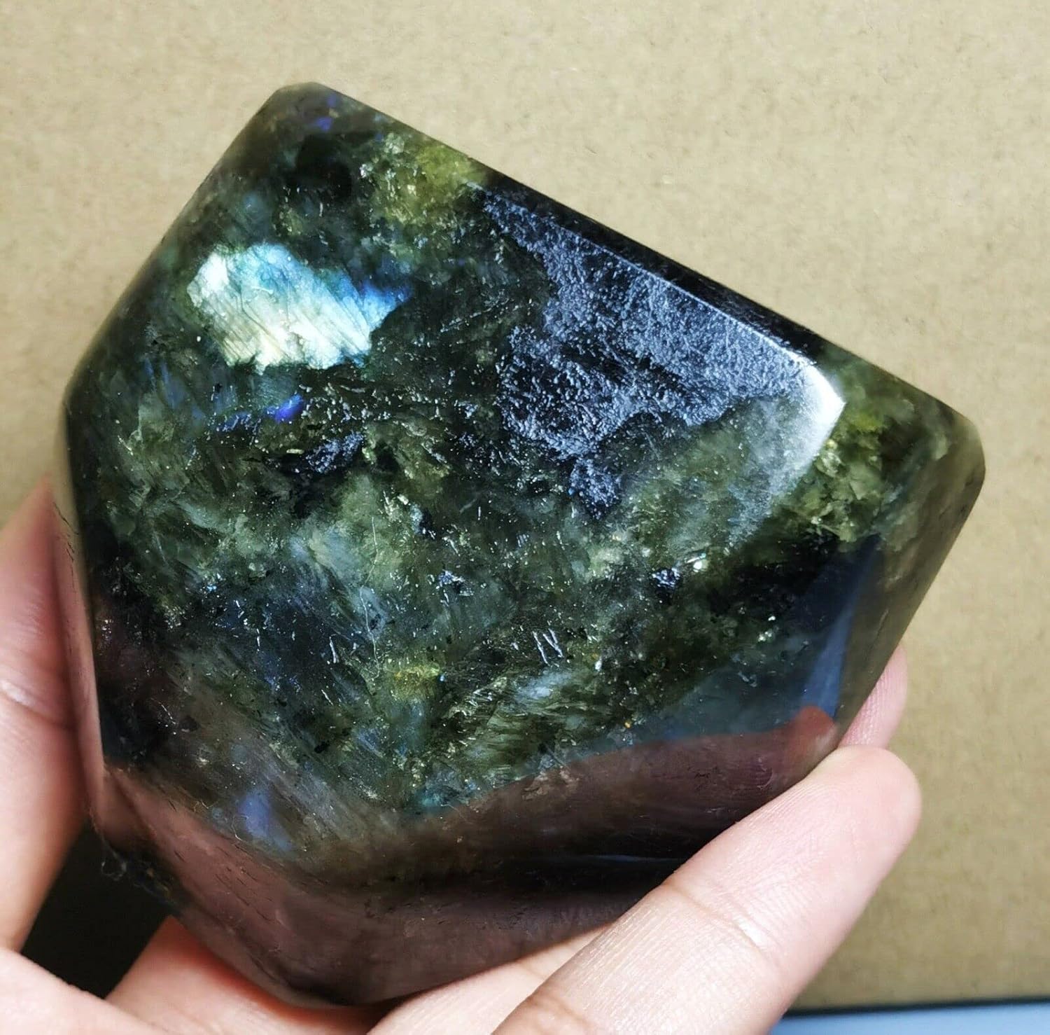 Polished Blue Flash Labradorite Reiki Stones for Healing and Decor