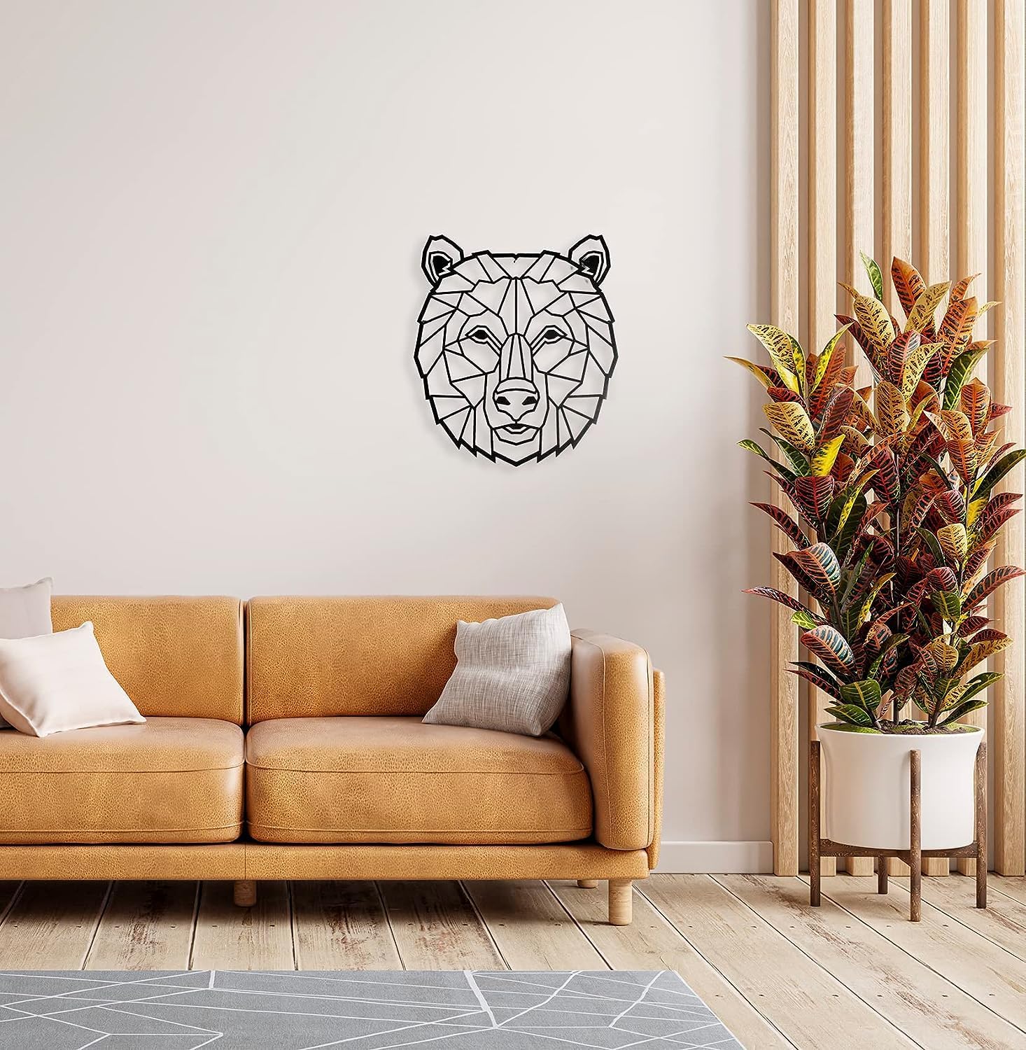 Keluly Floating Wall Sculpture Bear 43x31cm