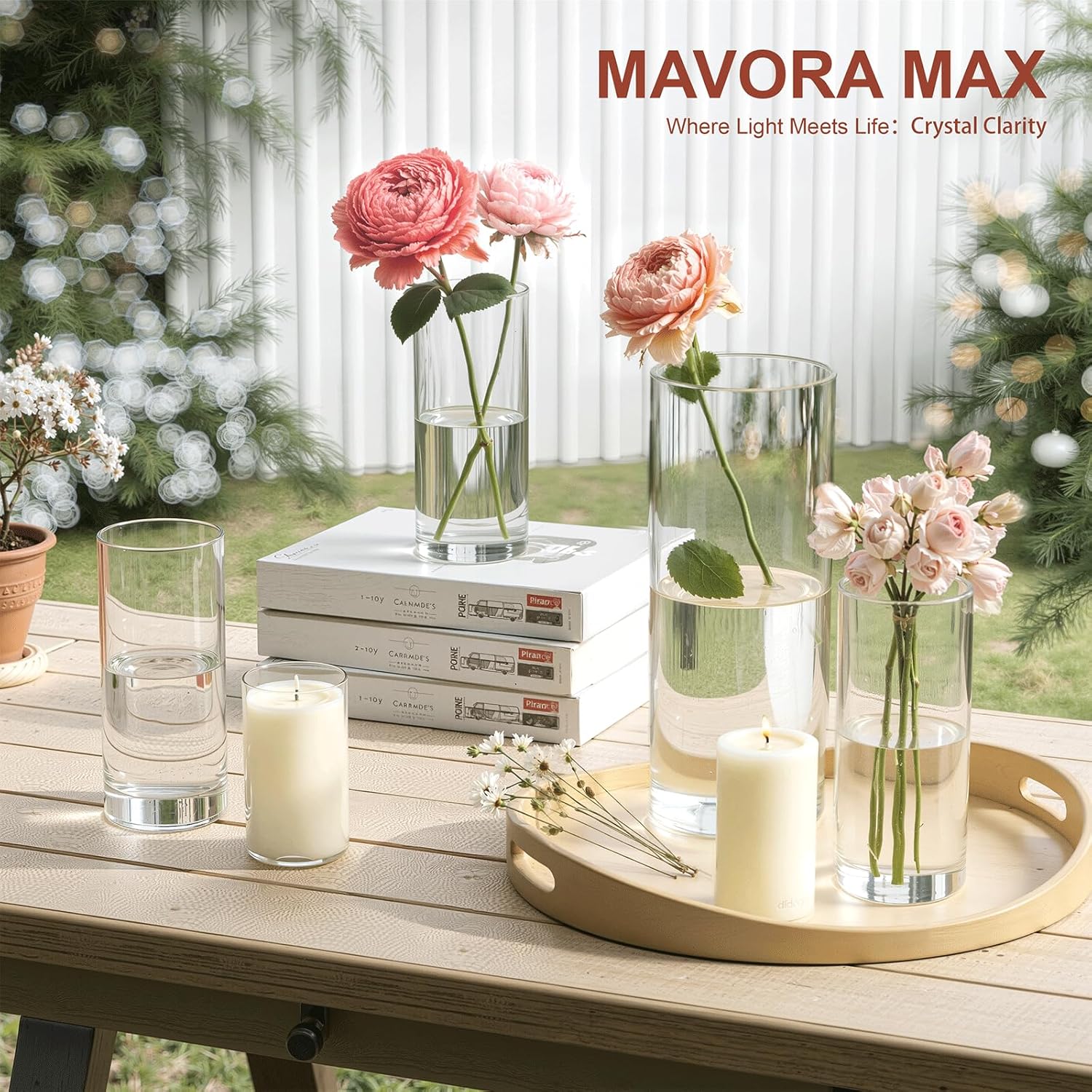 Mavora Max Glass Cylinder Vase Set 15