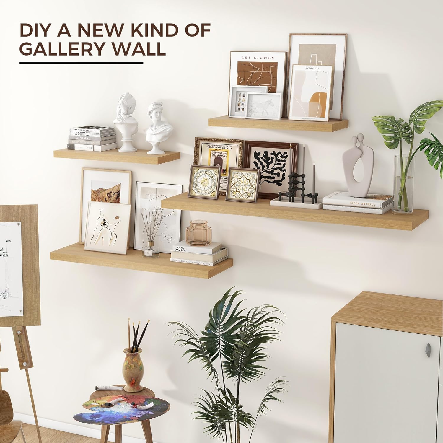 Invisible Bracket Floating Shelves 48W x 9D x 15H 1 Pack