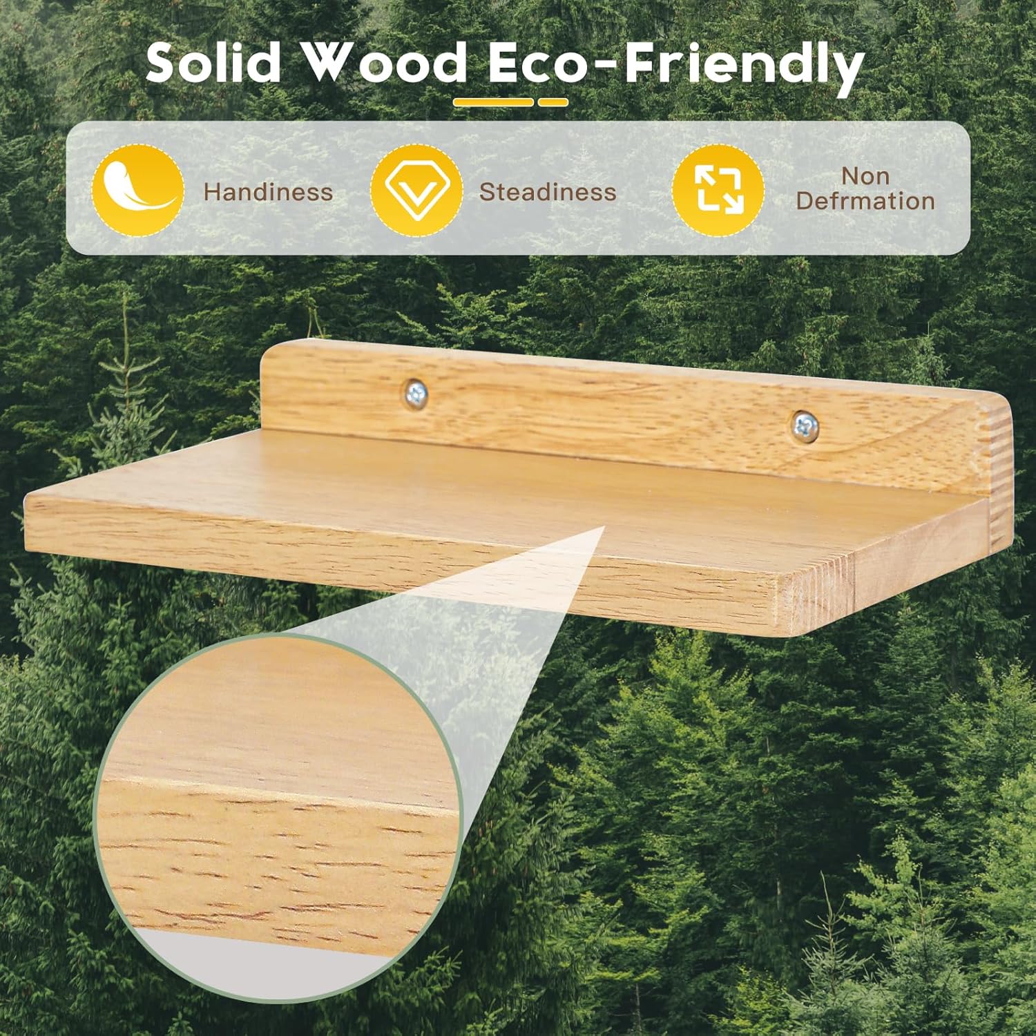 Small Floating Shelves Set of 3 5x85 Inch Wood Wall Decor