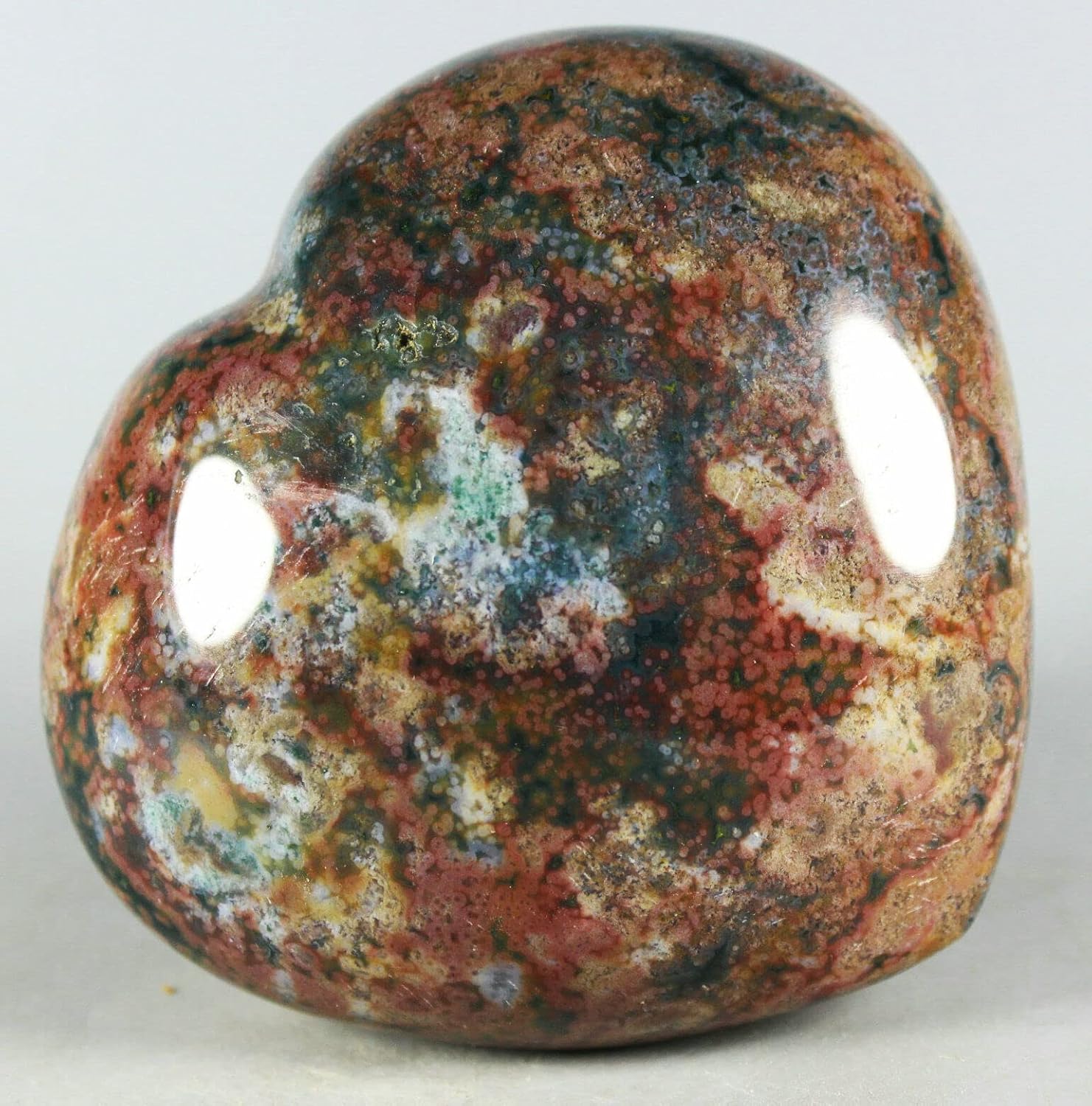 Ocean Jasper Agate Heart Reiki Stones Collection