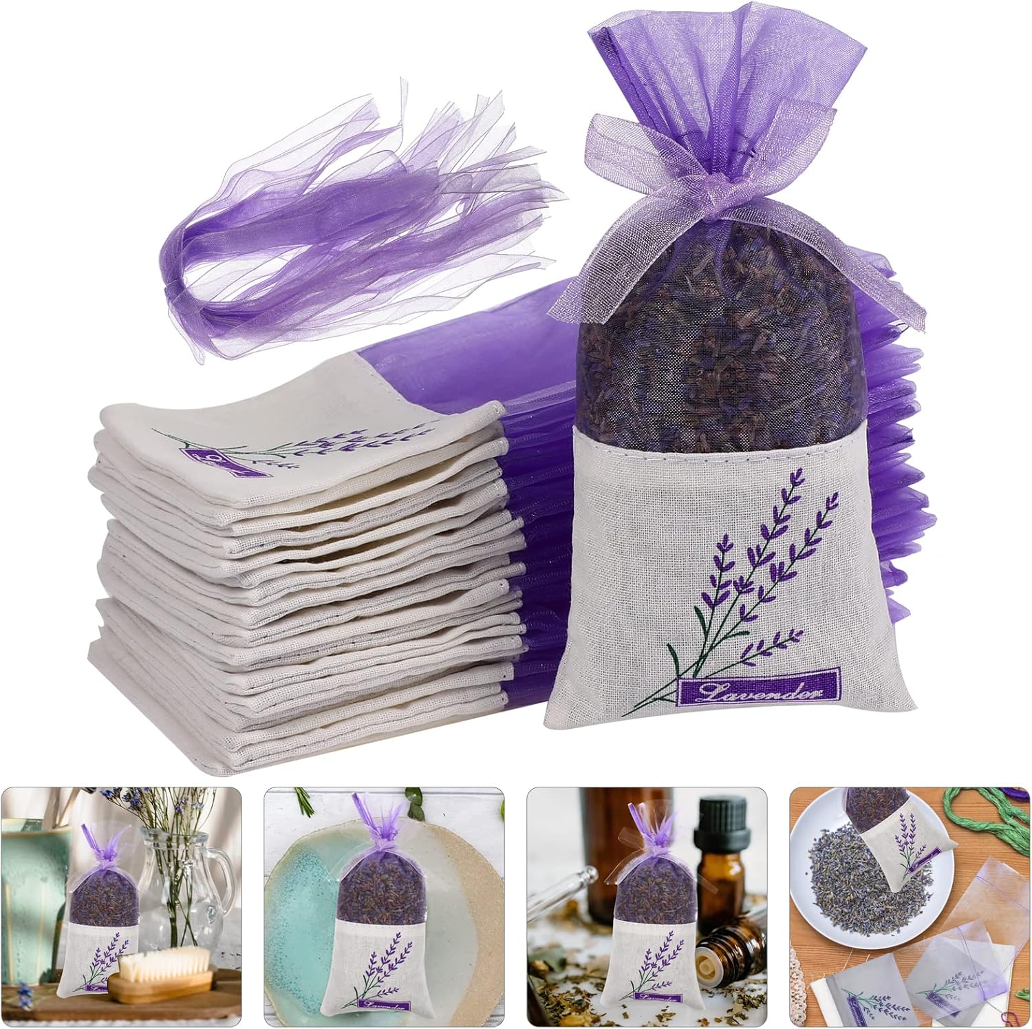 FOMIYES Lavender Sachet Bags 30pcs Empty