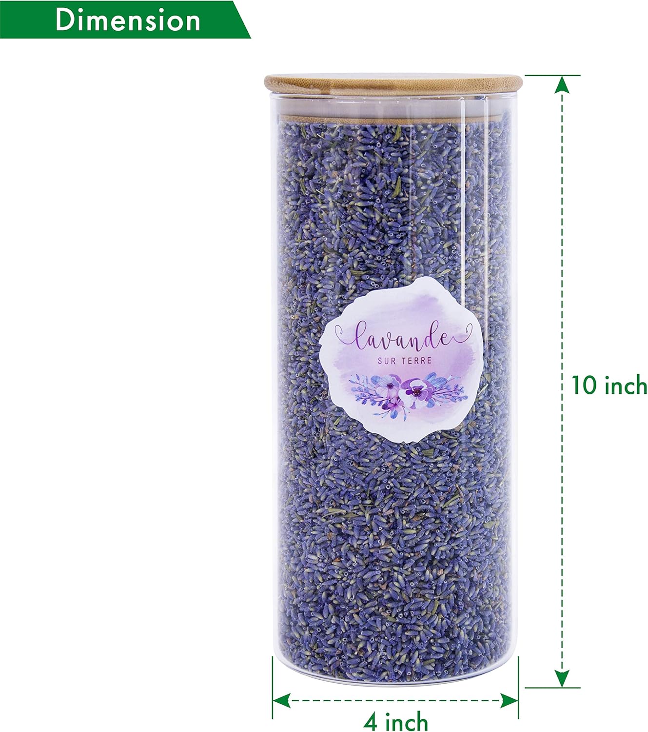8 Cups Lavender in Large Glass Bottle for Sachets