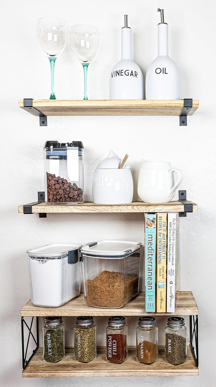 2 Moons Floating Shelves for Home Decor