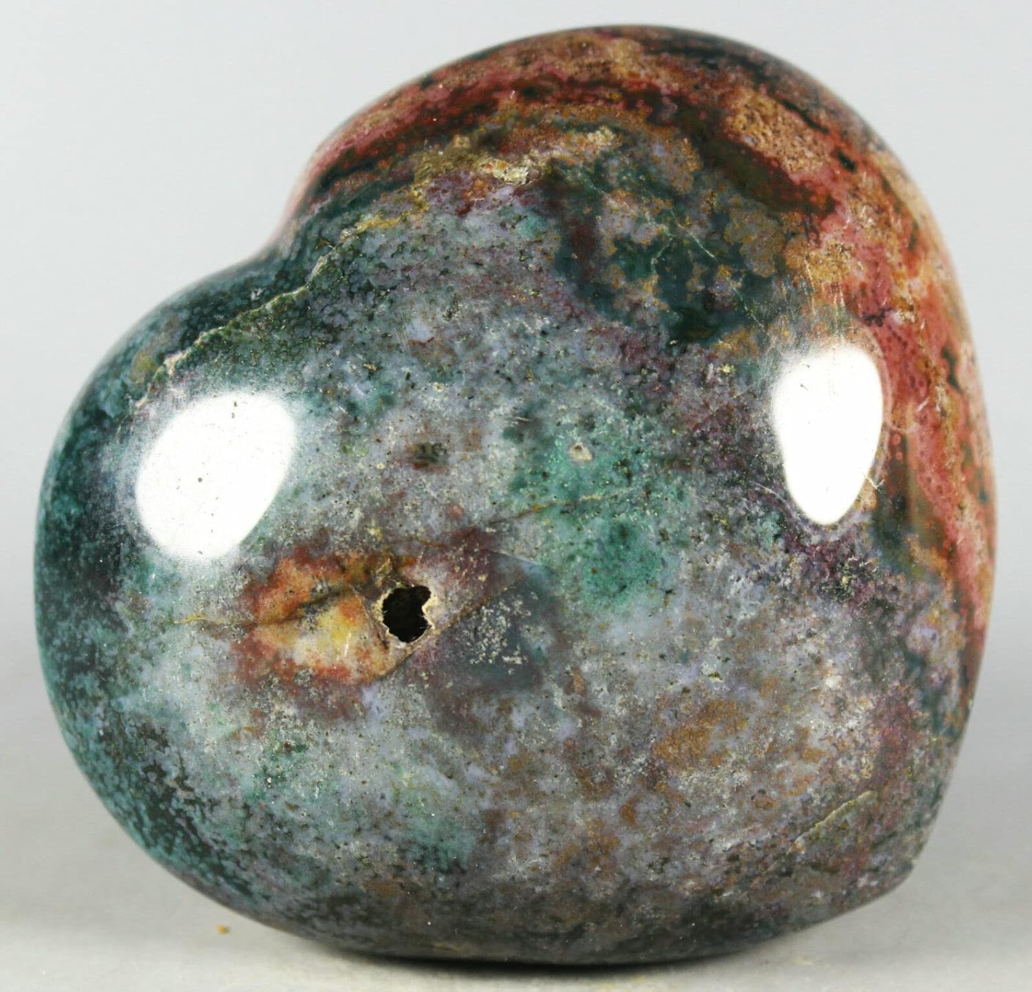 Ocean Jasper Agate Heart Reiki Stones Collection