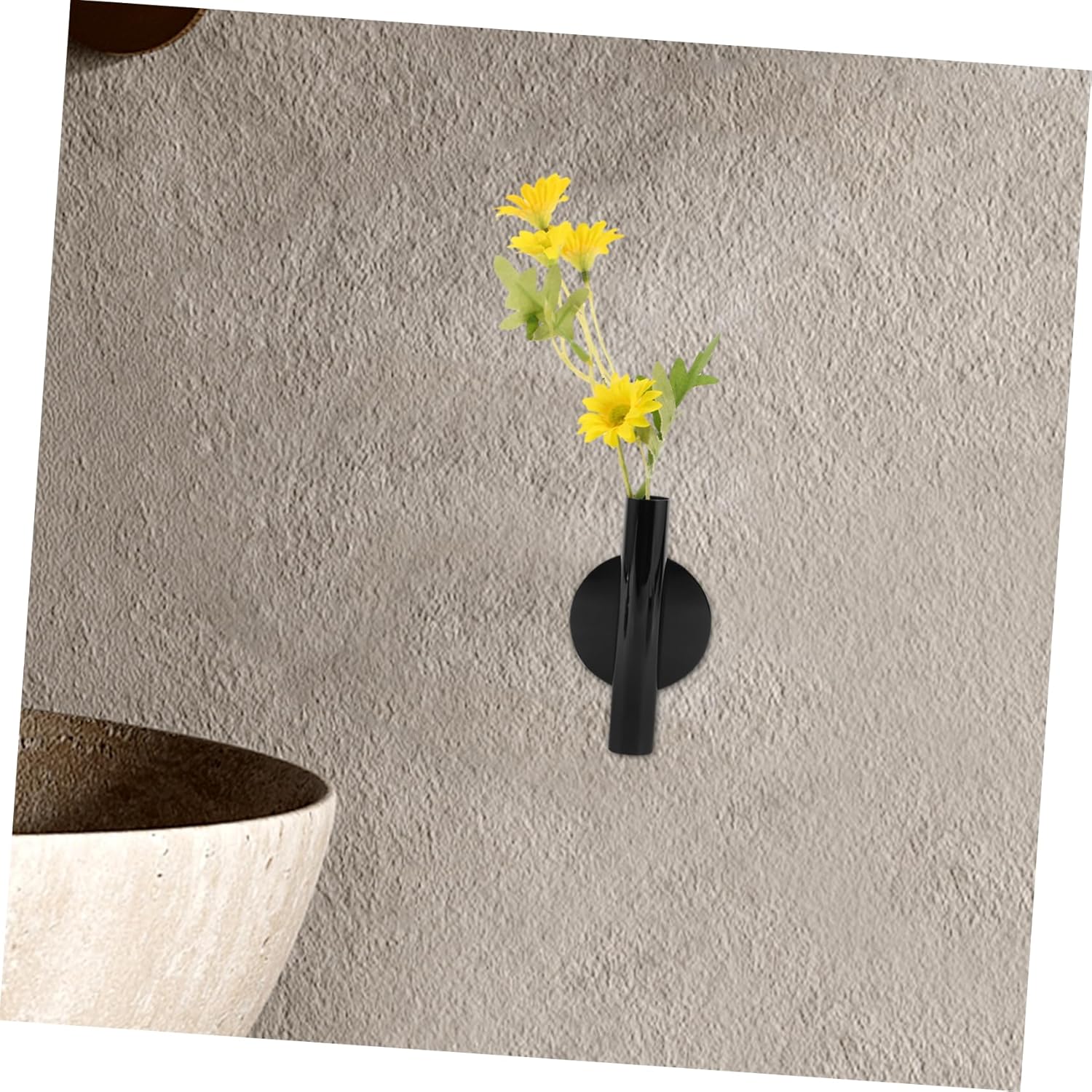 BESTOYARD 2Pcs Wall Mounted Metal Vase for Dried Flowers