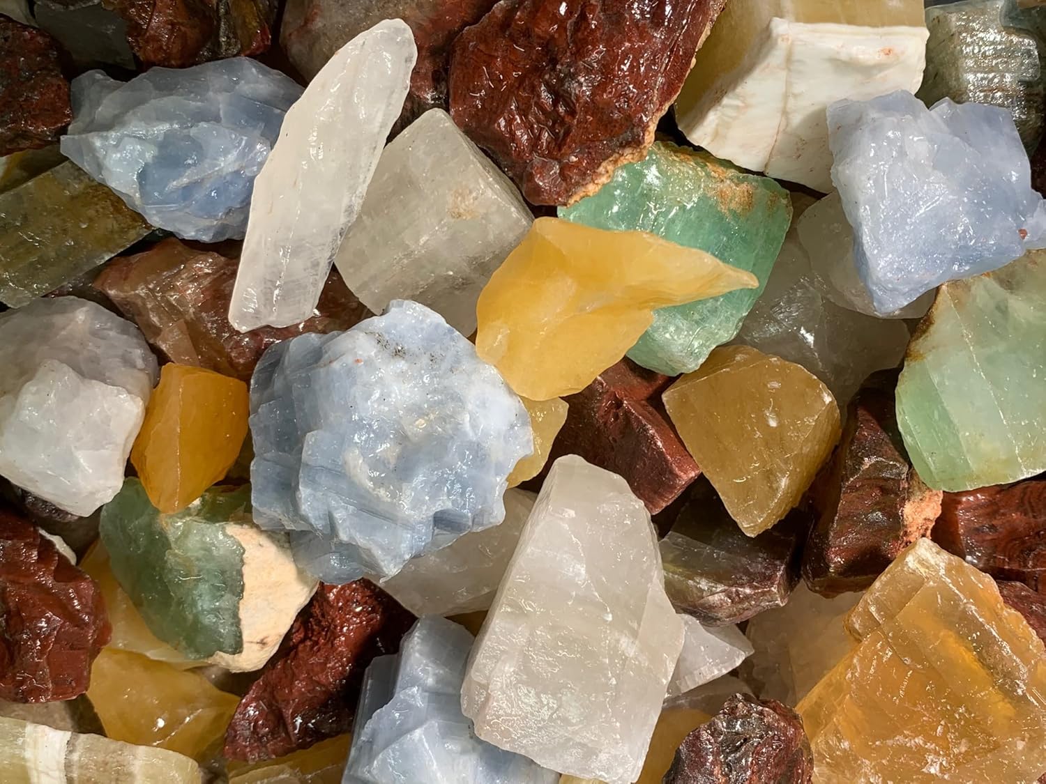 Fantasia AAA Grade Calcite Stones 18 Lbs Assorted Rough