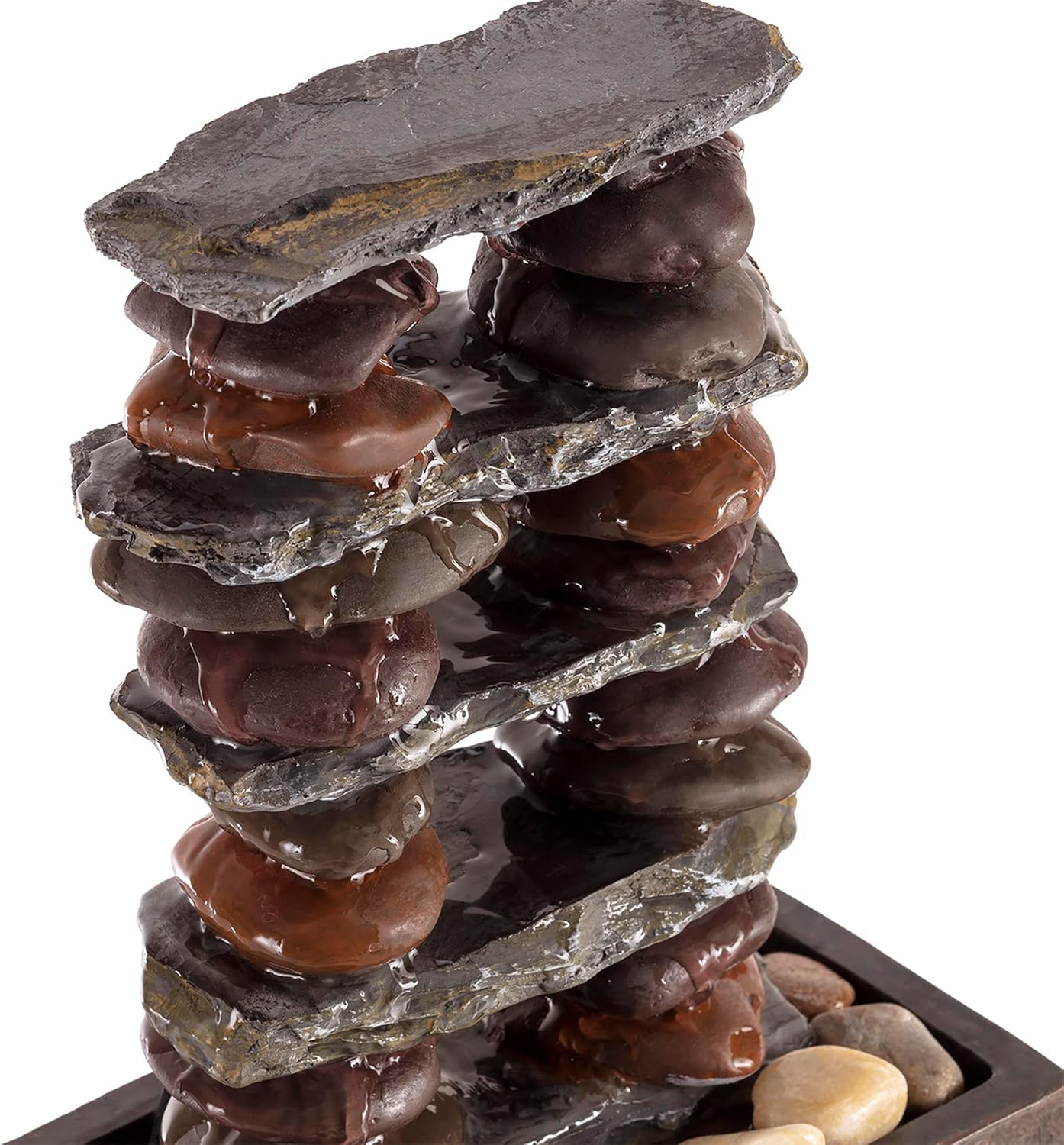 Alpine Corporation TT8002 12 Inch Brown Tabletop Fountain