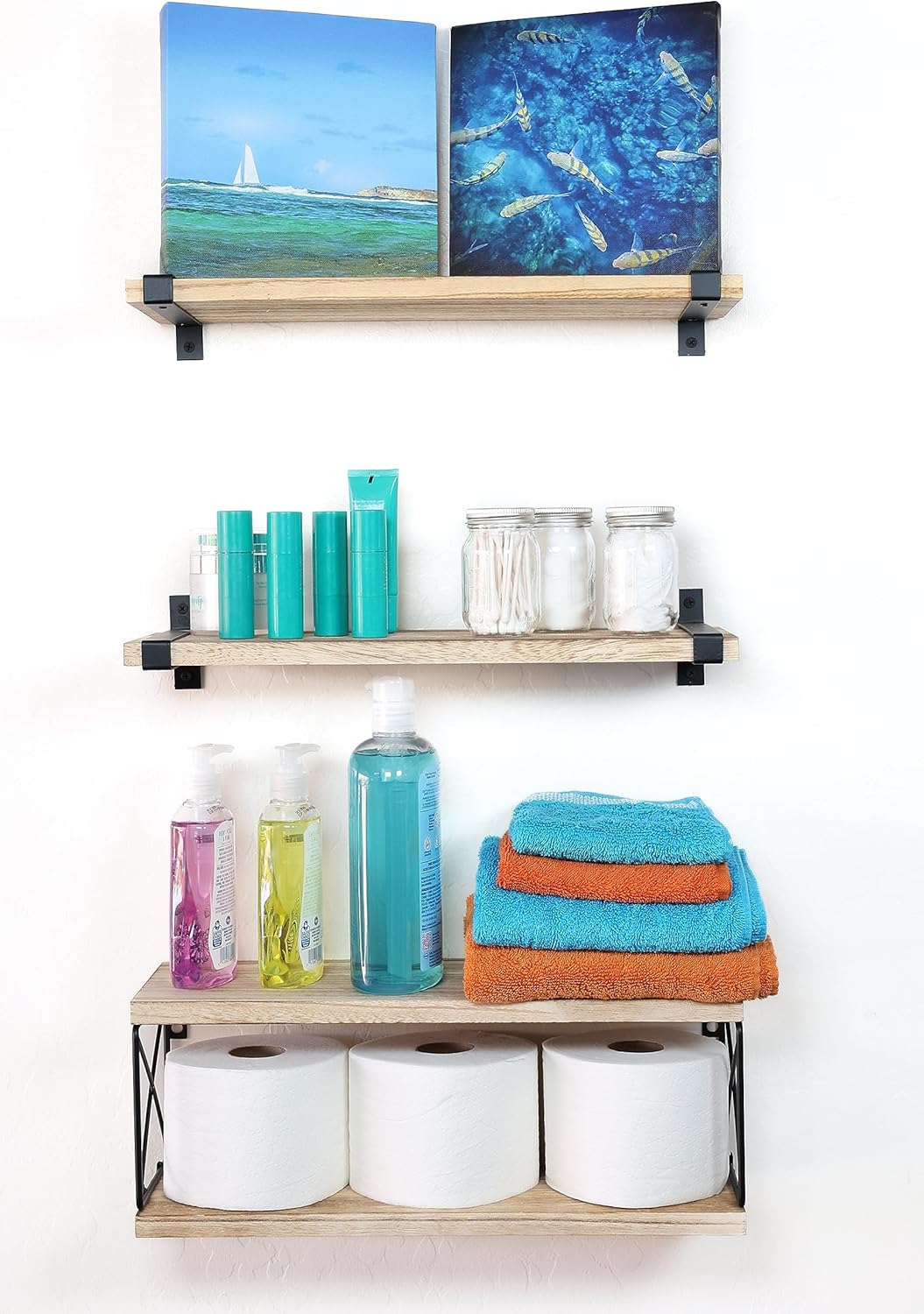 2 Moons Floating Shelves for Home Decor
