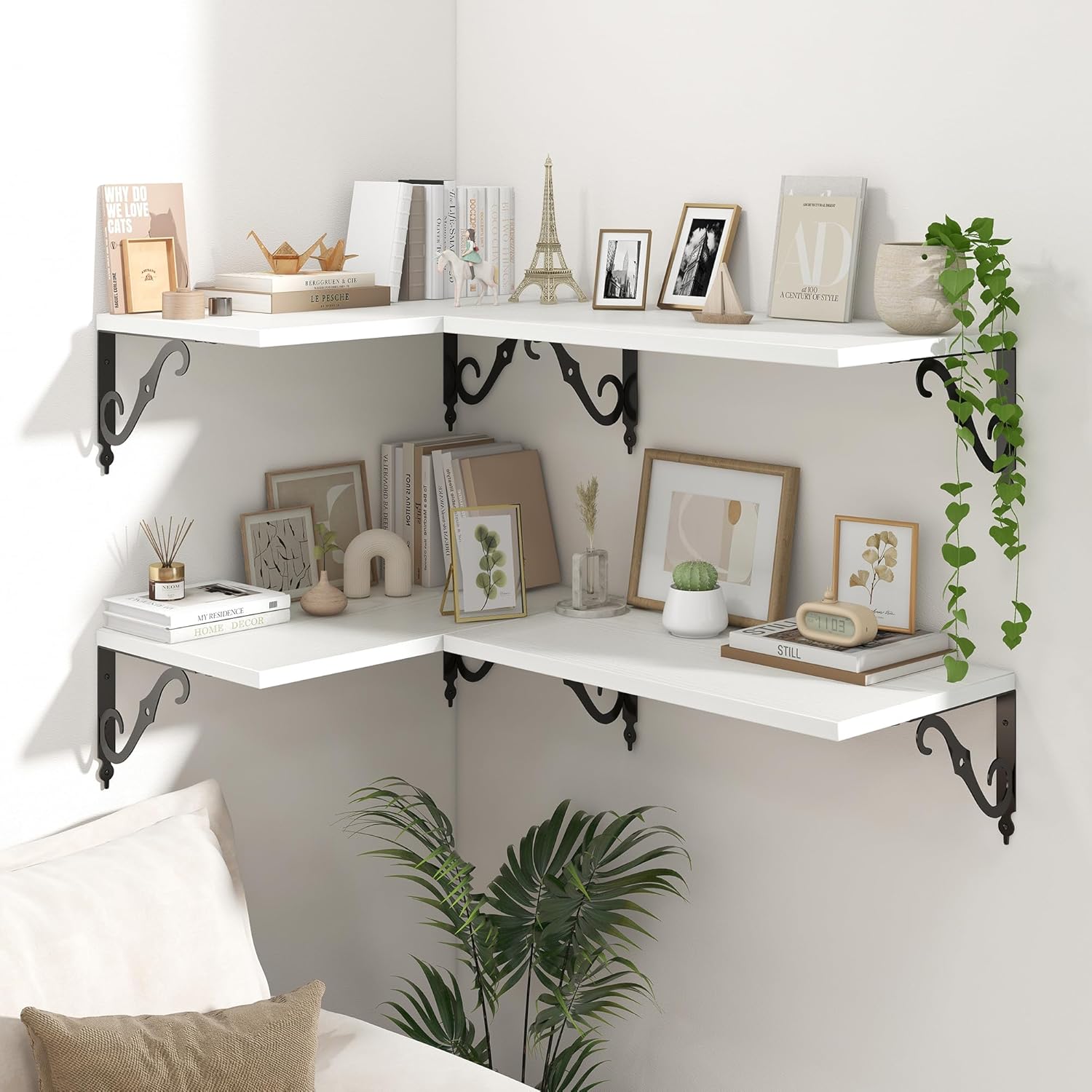Fun Memories Floating Shelf 24W x 8D White Set of 2
