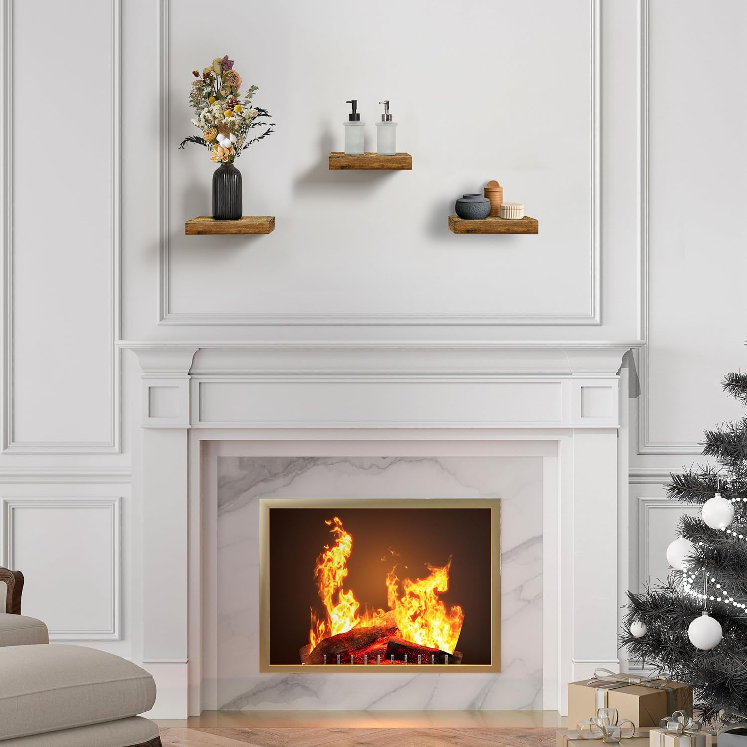 Sorbus Floating Shelves - 3 Square Wall Shelves for Accent Wall Decor