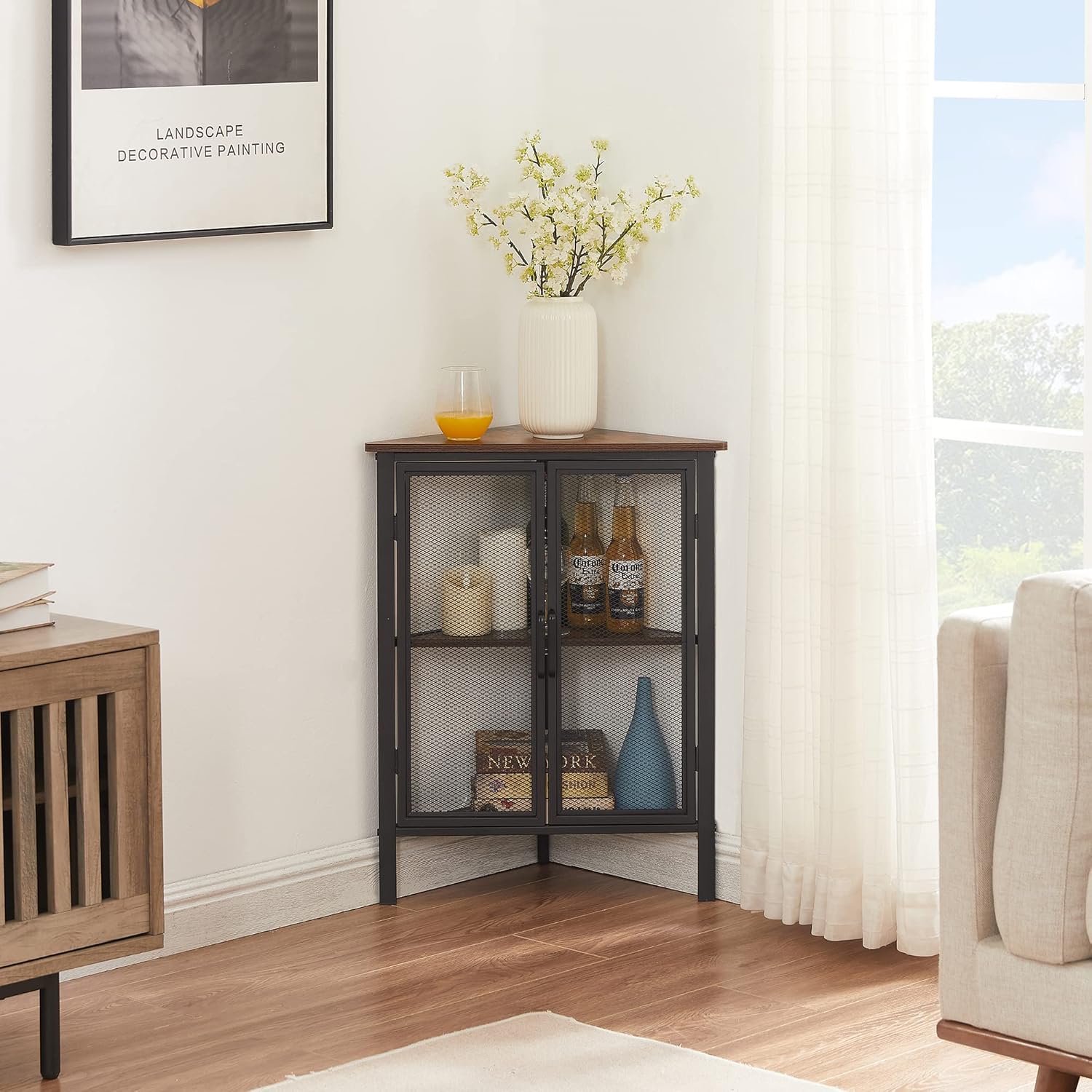 VECELO 3-Tier Corner Shelf Storage Organizer