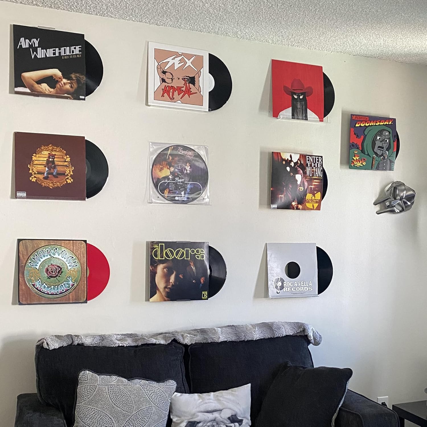 4 Pack Clear Acrylic Floating Shelves for Wall Storage