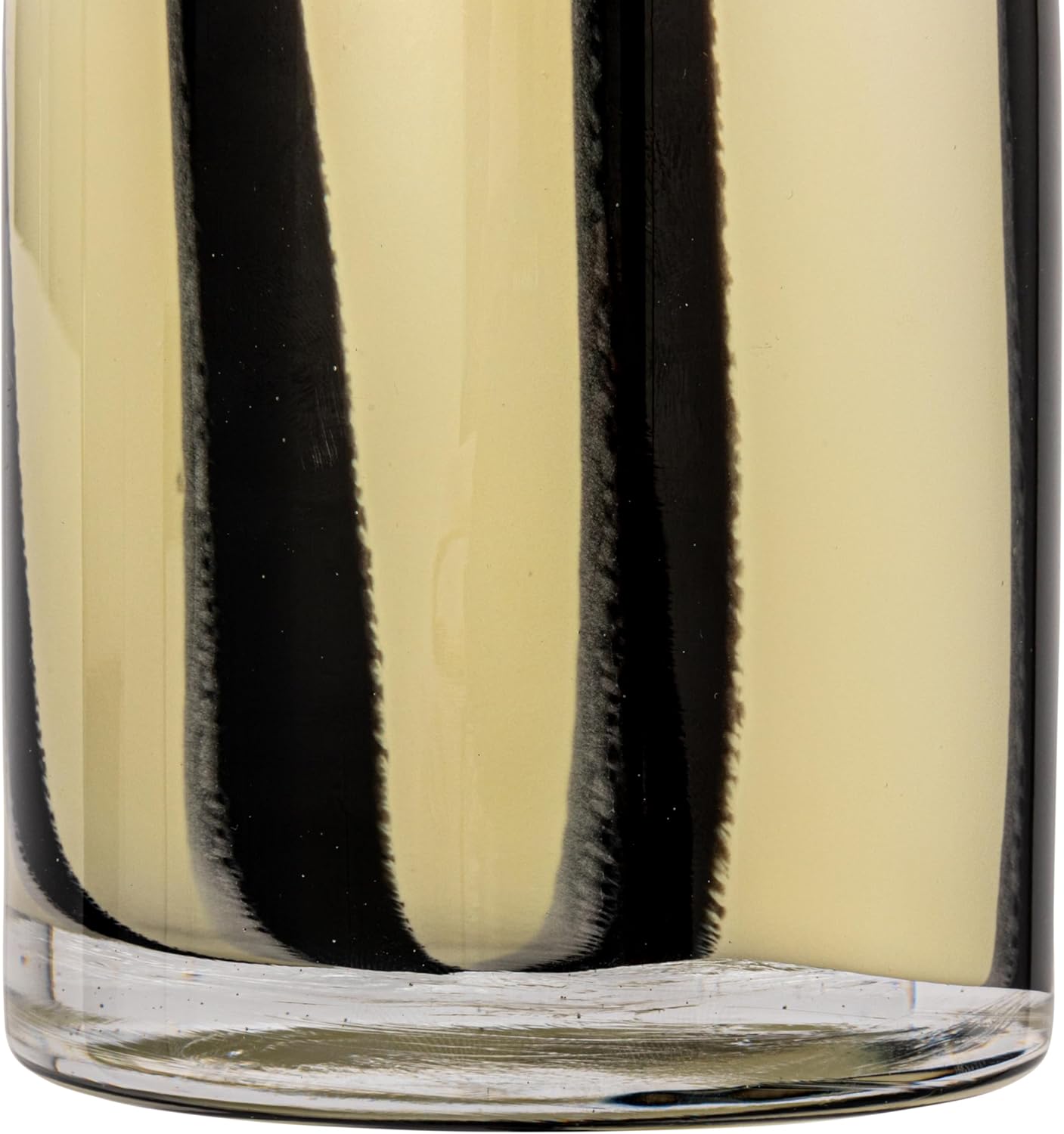 Bloomingville Round Glass Candle Holder Vase with Stripes