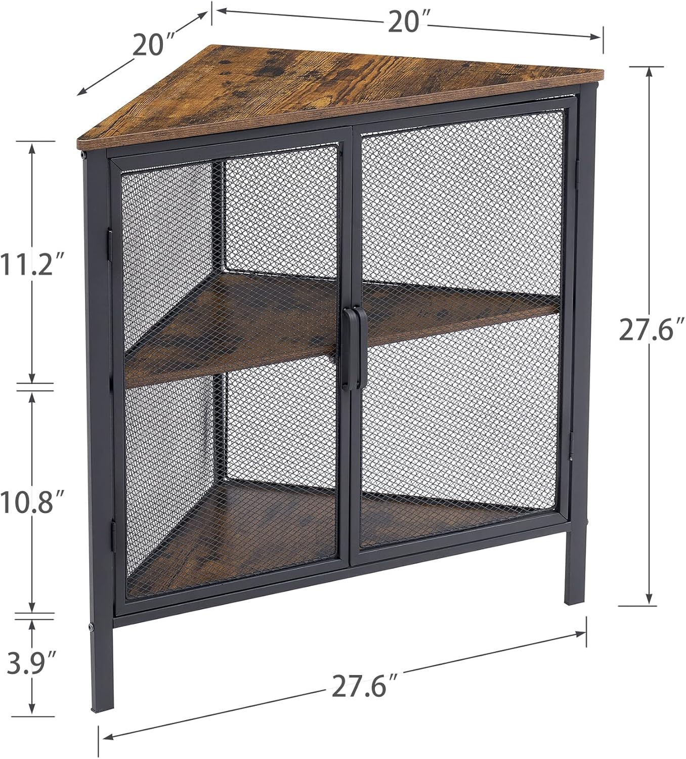 VECELO 3-Tier Corner Shelf Organizer Brown